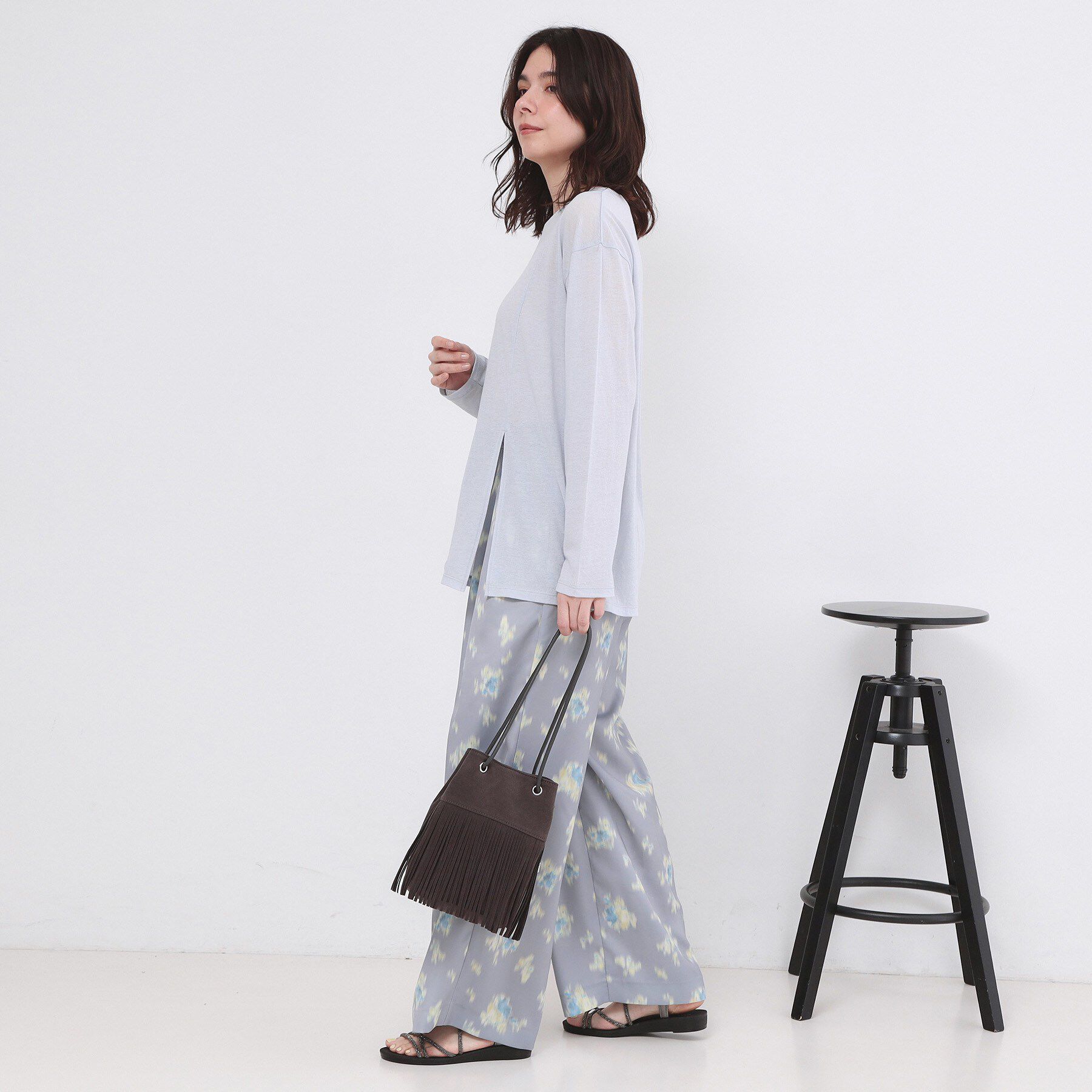 OPAQUE.CLIP「シアースリットカットソー【洗濯機OK】」|Tシャツ・カットソー|