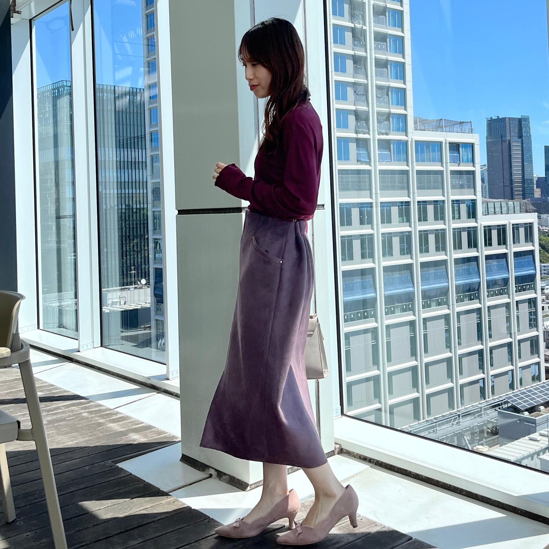 Couture broach「【ほんのりシアー・きれいめ】サステナブル テレコインナートップス」|Tシャツ・カットソー|