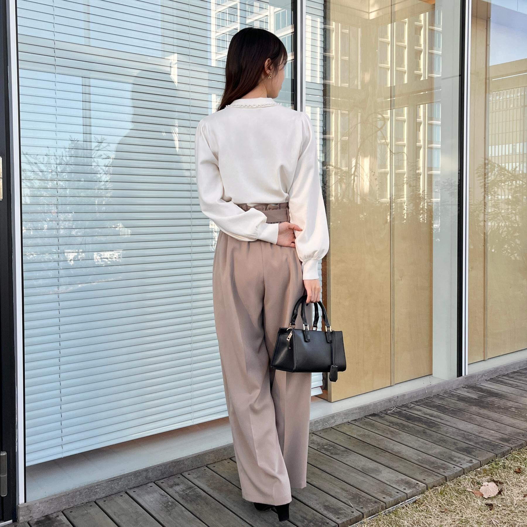 Couture broach「【洗える・着映え】パール調衿ニット」|ニット・セーター|