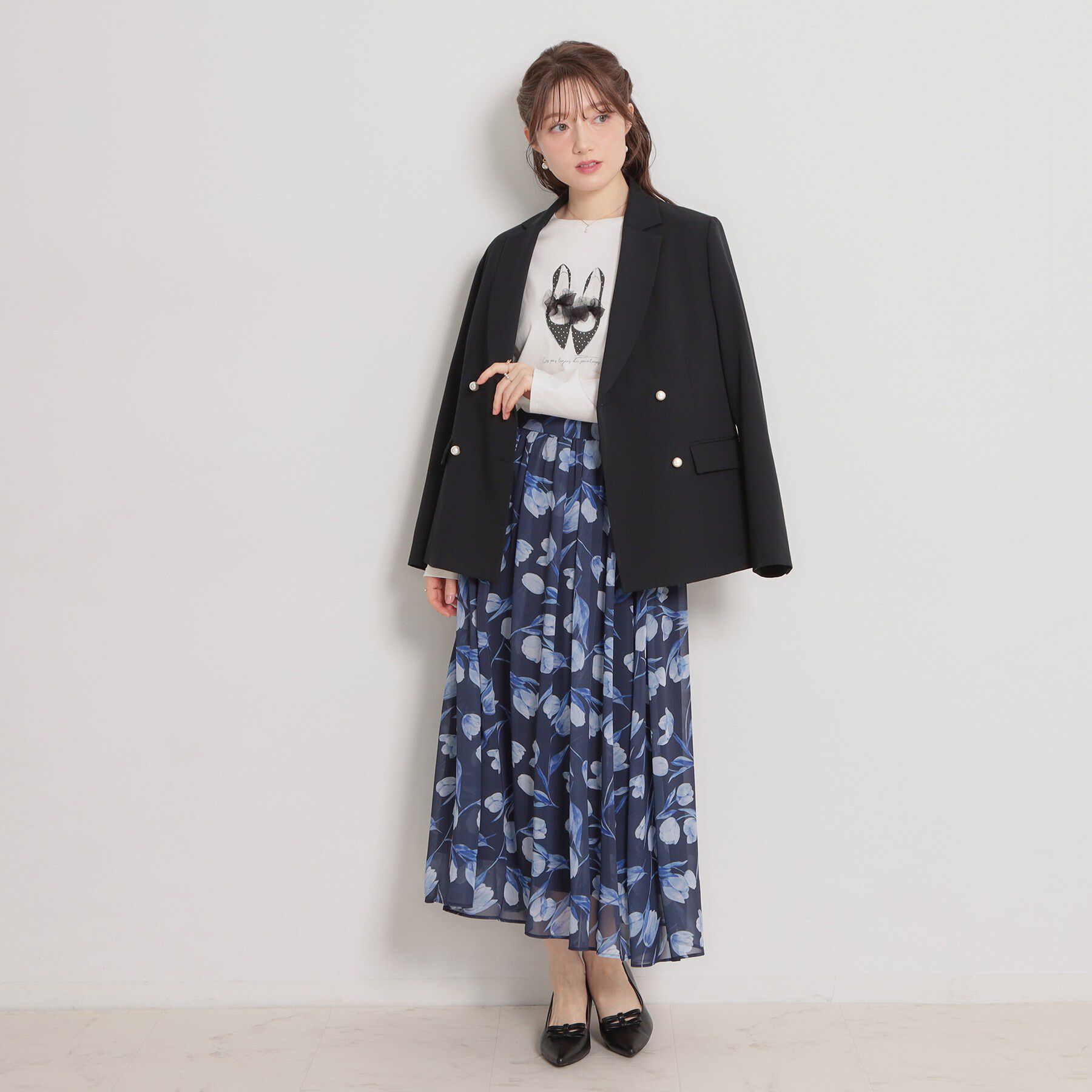 Couture broach「【洗える・ハレの日・通勤】パール調ボタン テーラードジャケット」|テーラードジャケット|