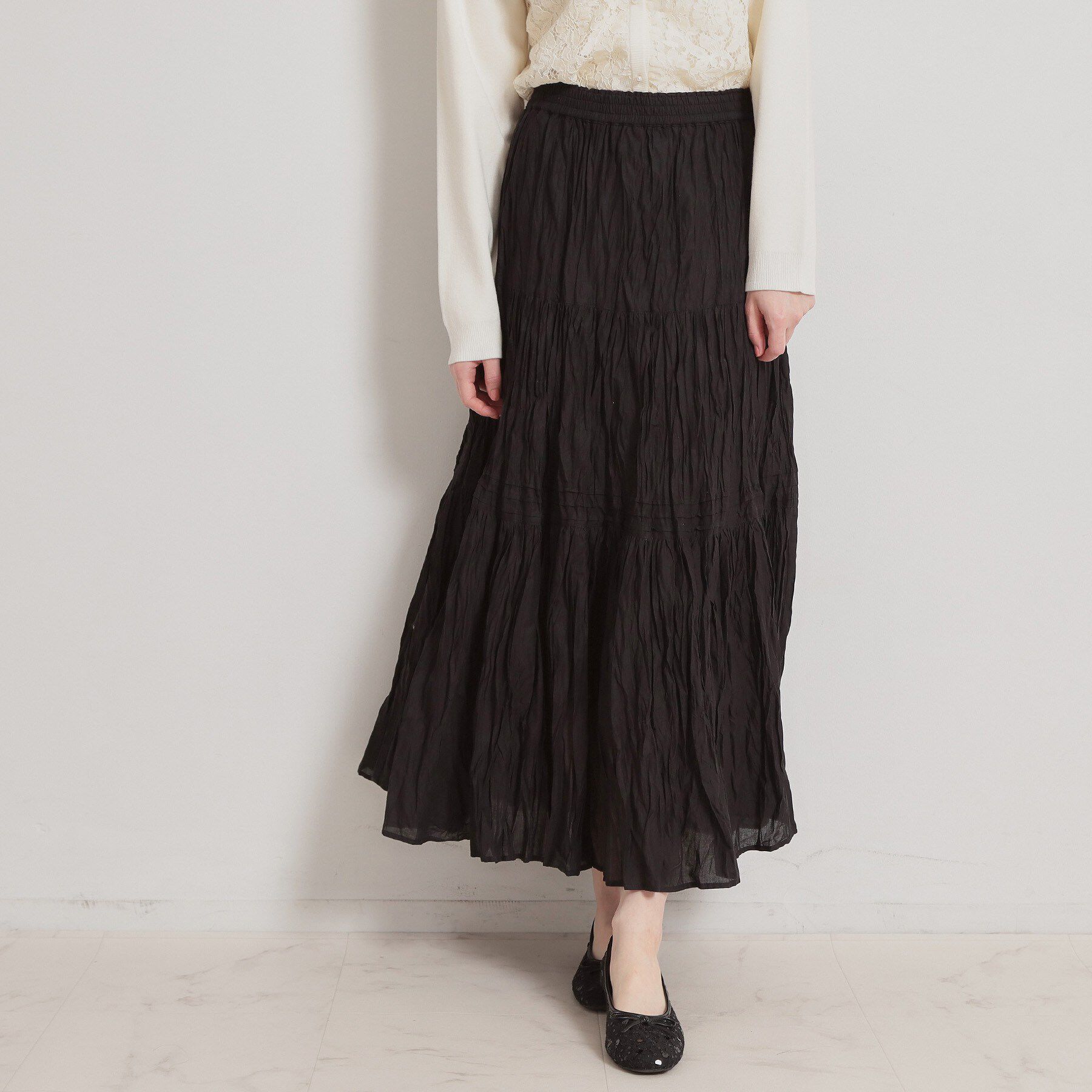 Couture broach「綿ローンティアードスカート」|スカート|