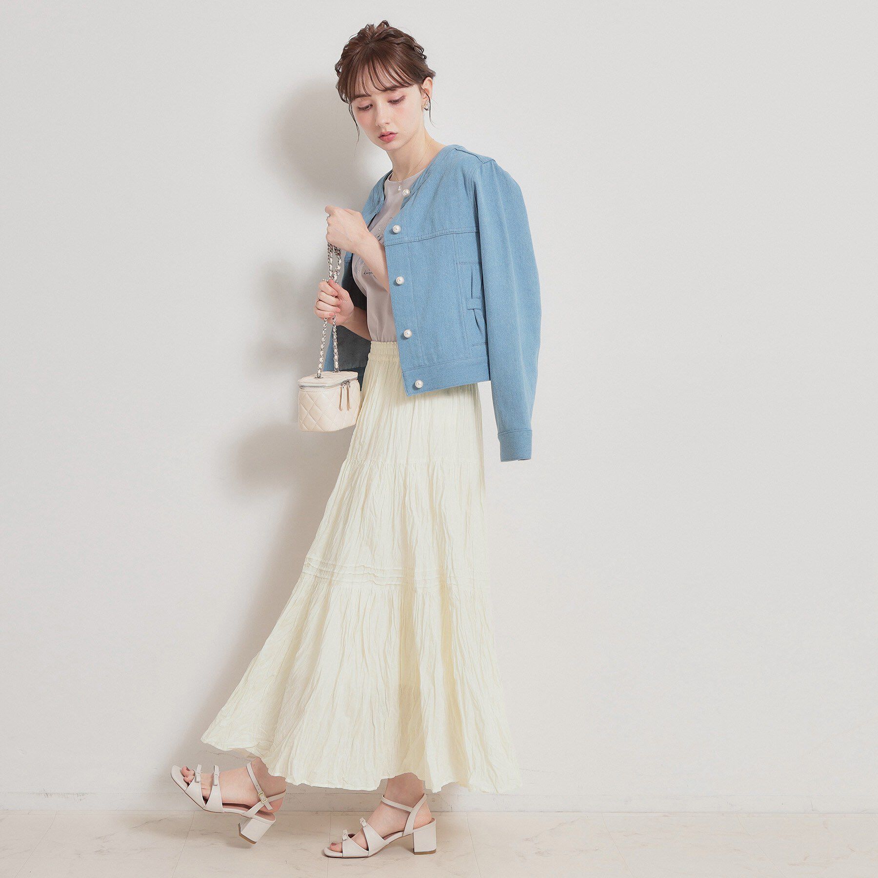 Couture broach「綿ローンティアードスカート」|スカート|