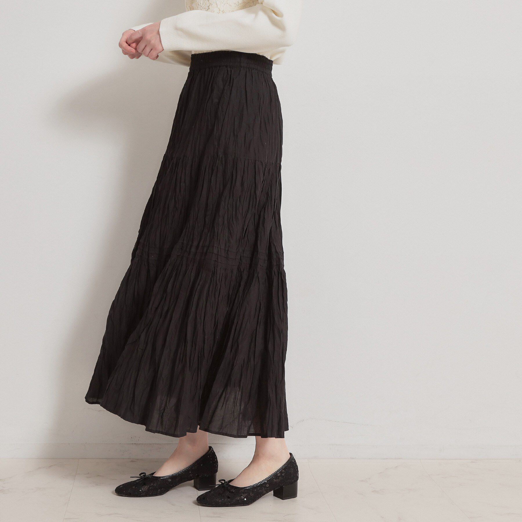 Couture broach「綿ローンティアードスカート」|スカート|