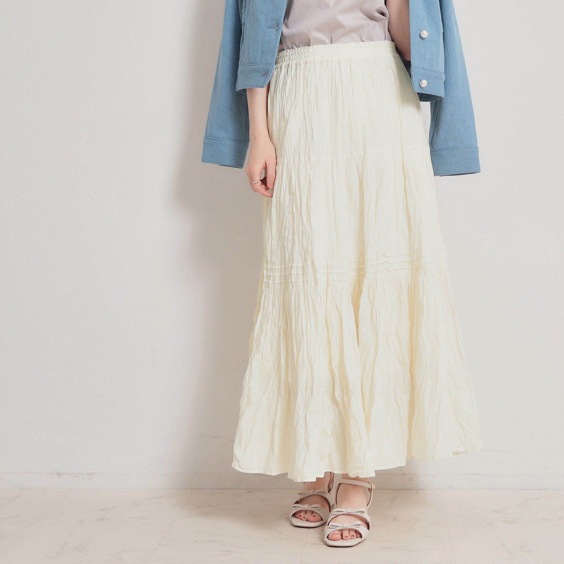 Couture broach「綿ローンティアードスカート」|スカート|