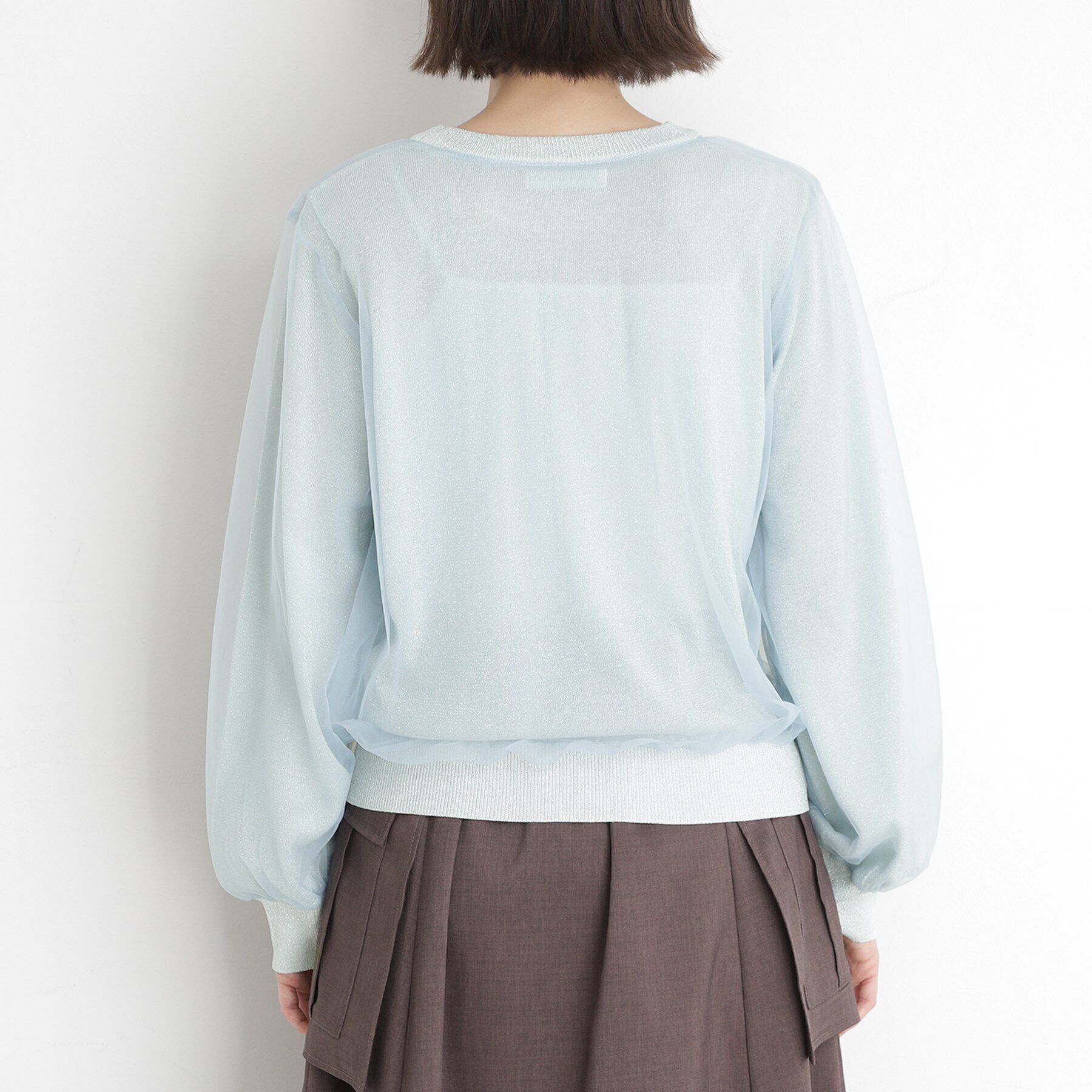 THE SHOP TK「チュール&times;ラメニット【洗える】」|ニット・セーター|