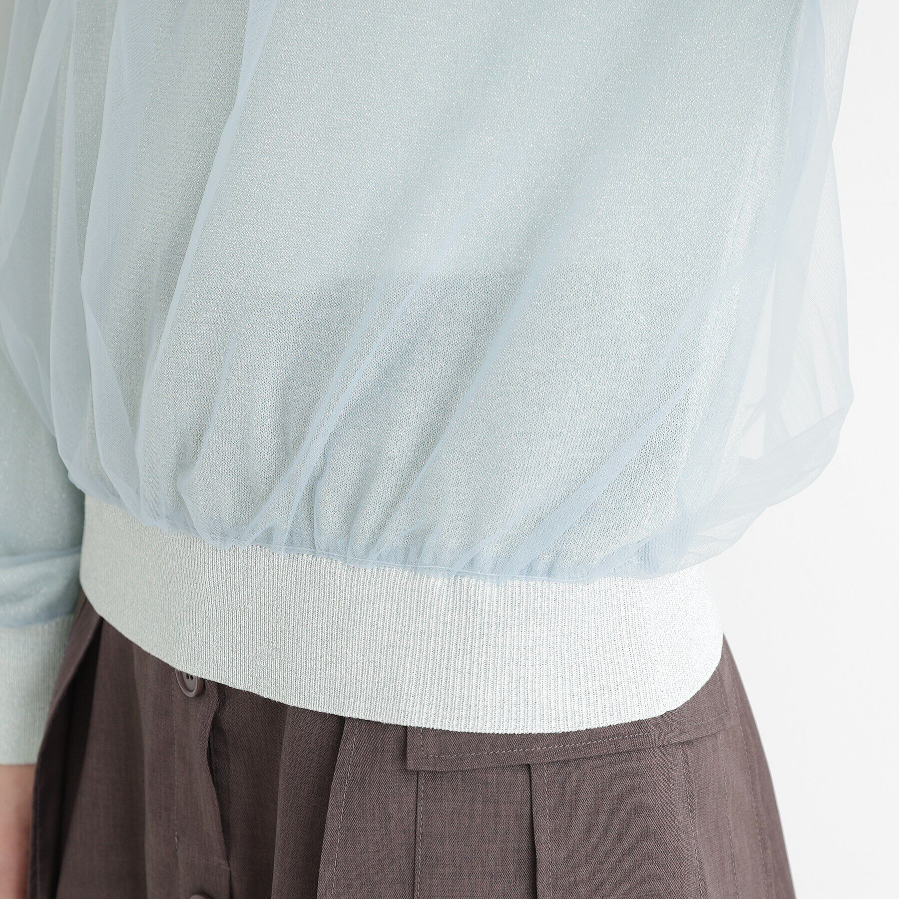 THE SHOP TK「チュール&times;ラメニット【洗える】」|ニット・セーター|