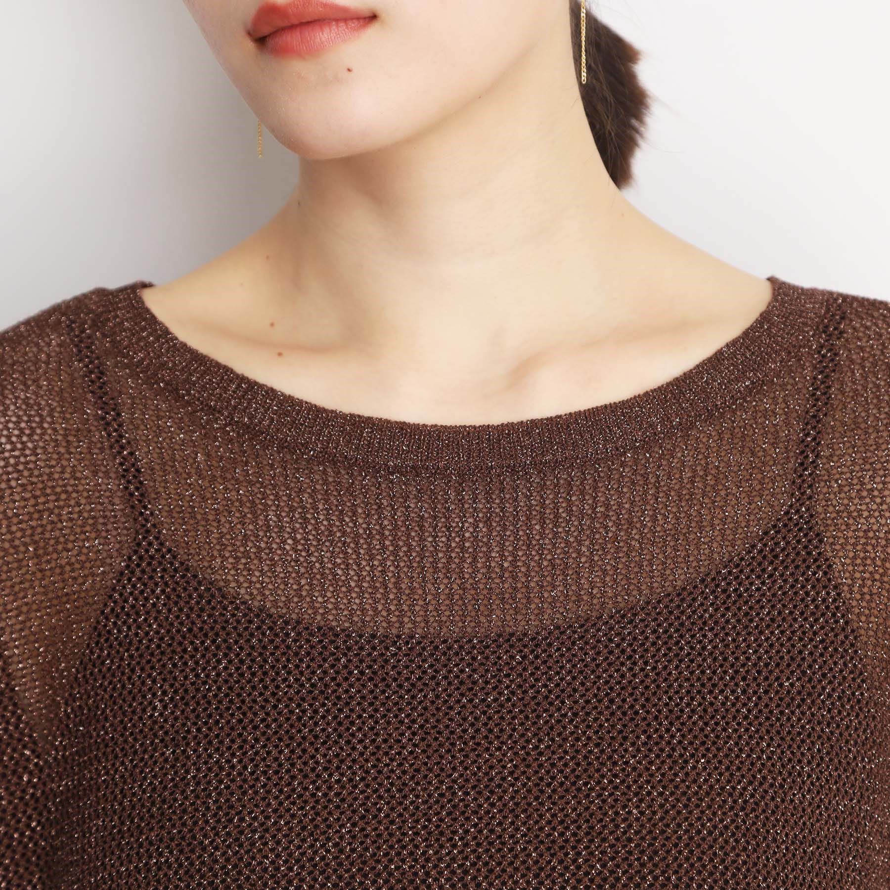 THE SHOP TK「ラメメッシュニット」|ニット・セーター|