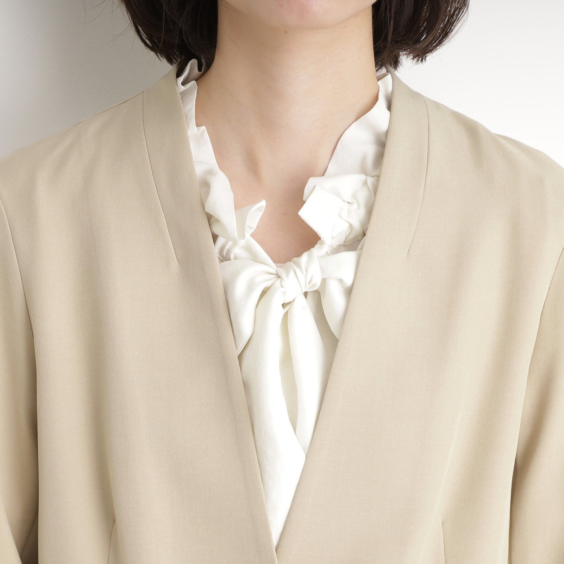 THE SHOP TK「【セットアップ可】ノーカラージャケット」|ノーカラージャケット|