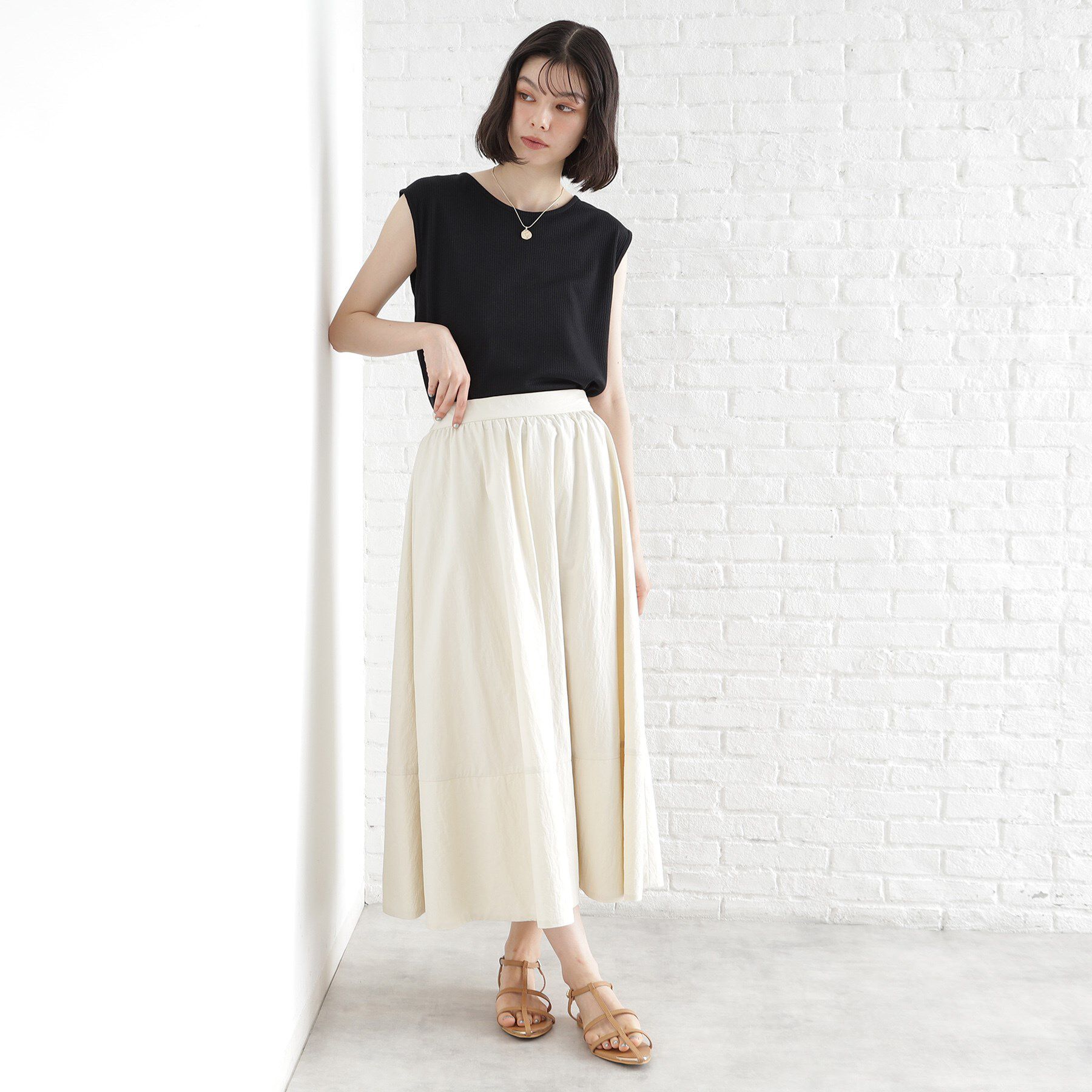 THE SHOP TK「前後2WAYワイドリブタンク【洗濯機OK】」|キャミソール|