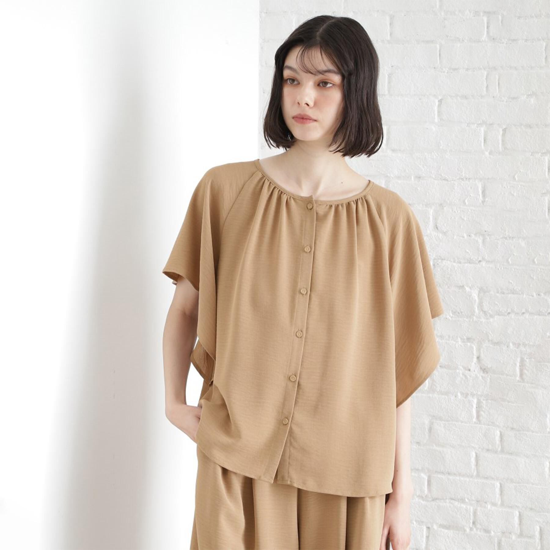 THE SHOP TK「袖フレアブラウス【防シワ／接触冷感／洗濯機OK/セットアップ可】」|シャツ・ブラウス|