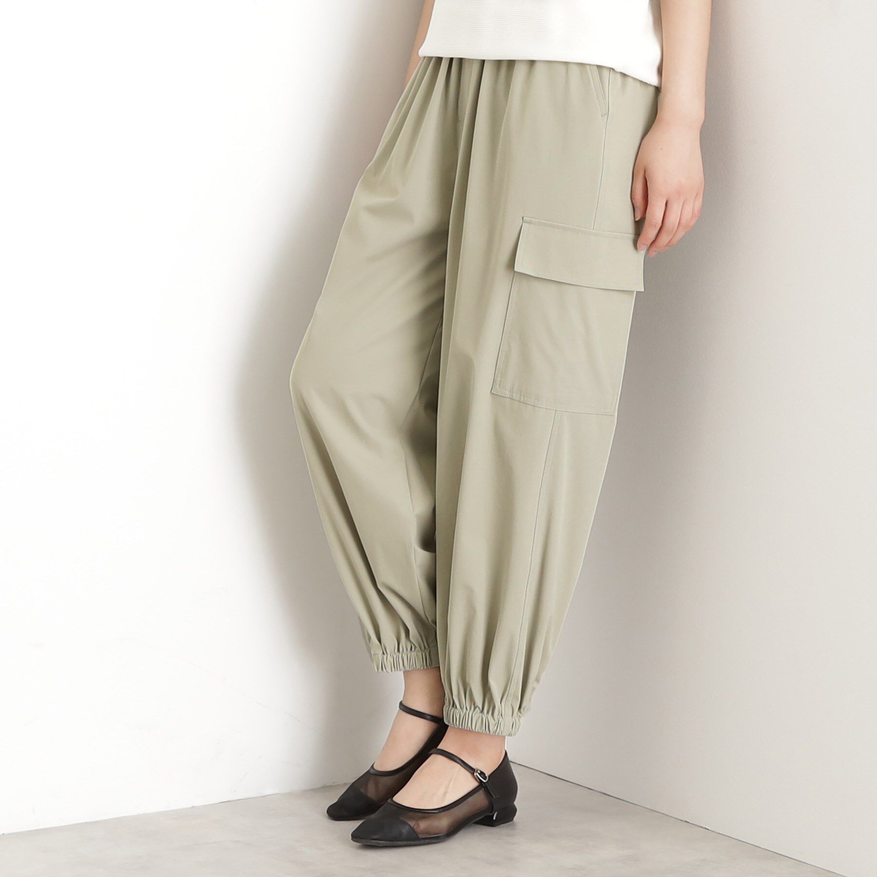 THE SHOP TK「カーゴパンツ【撥水/UV/洗濯機OK】」|その他|オリーブグリーン(0
