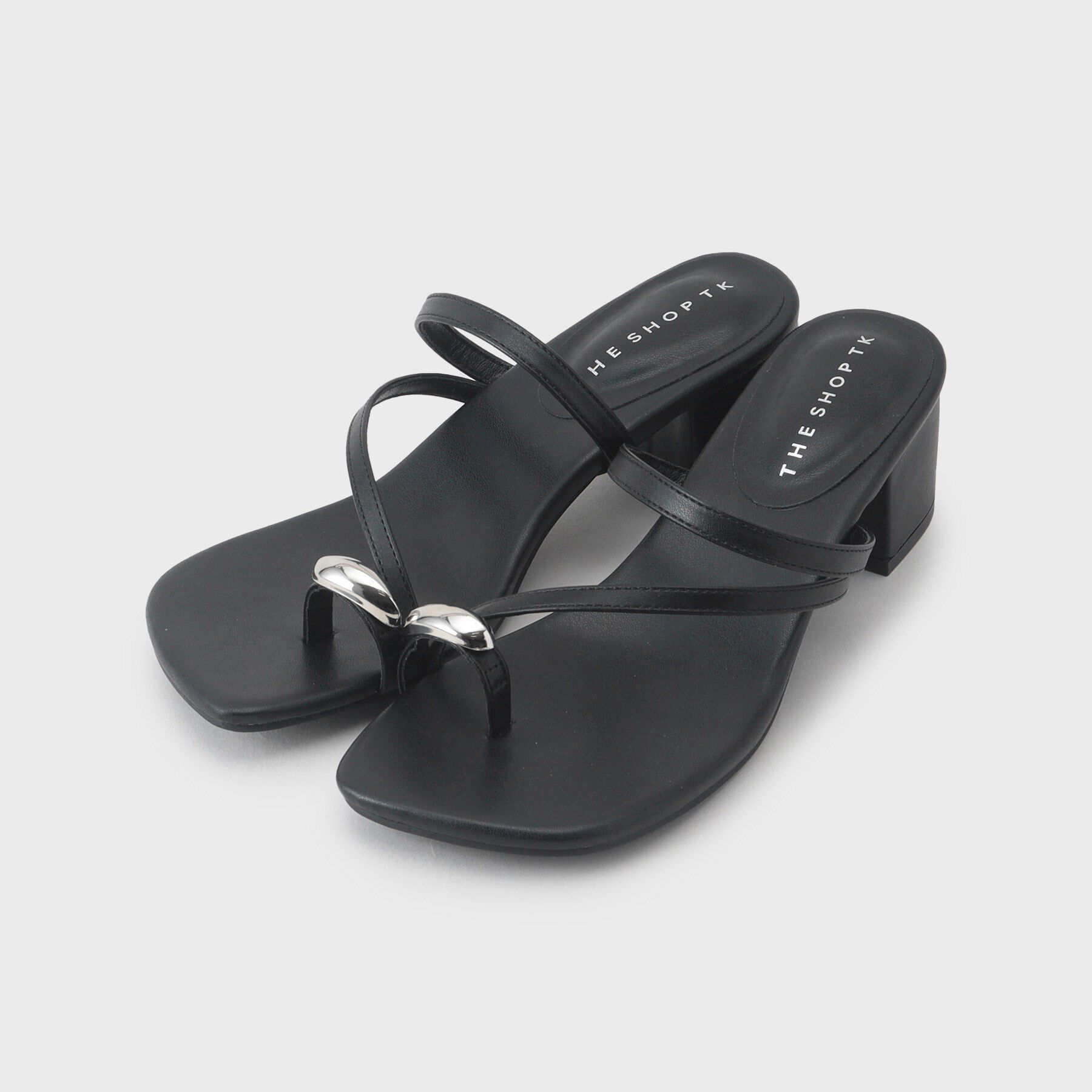 THE SHOP TK「メタルトングサンダル」|パンプス|ブラック(019)
