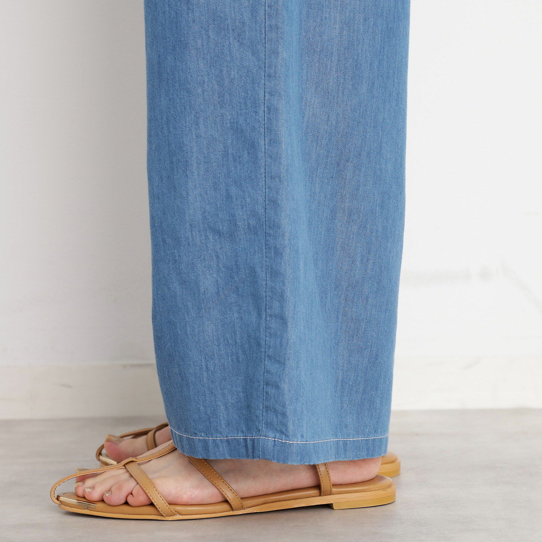 THE SHOP TK「デニムイージーワイドパンツ【洗える】」|その他|