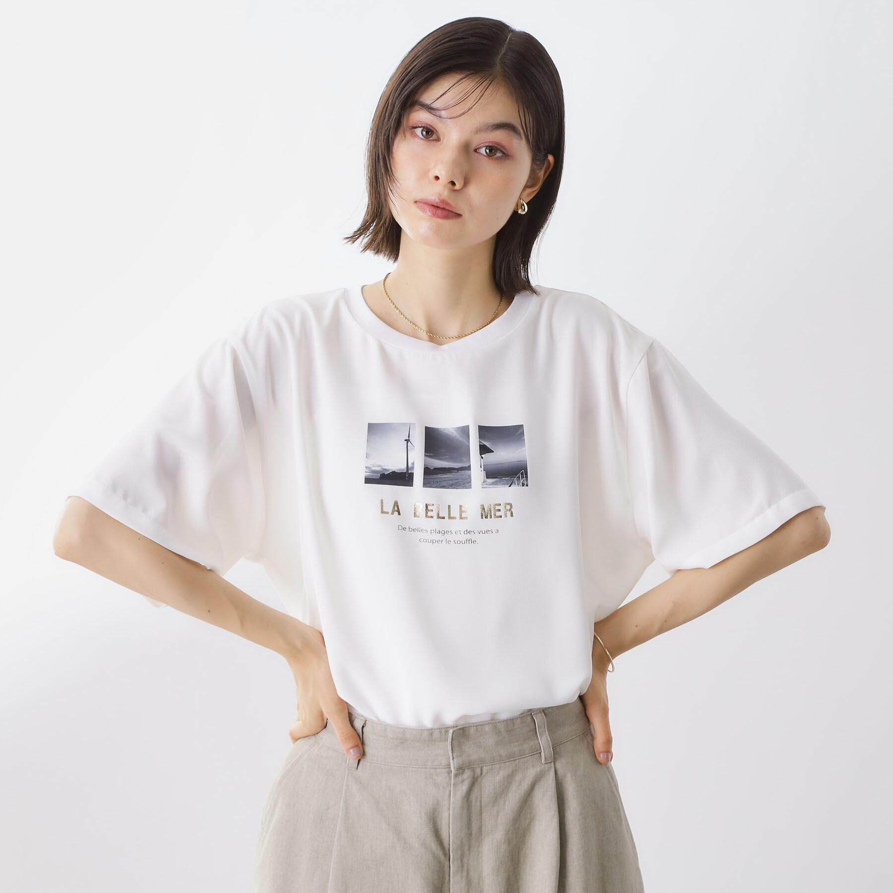 THE SHOP TK「アソートロゴTシャツ【接触冷感/防シワ/吸水速乾/UVケア/洗濯機OK】」|Tシャツ・カットソー|