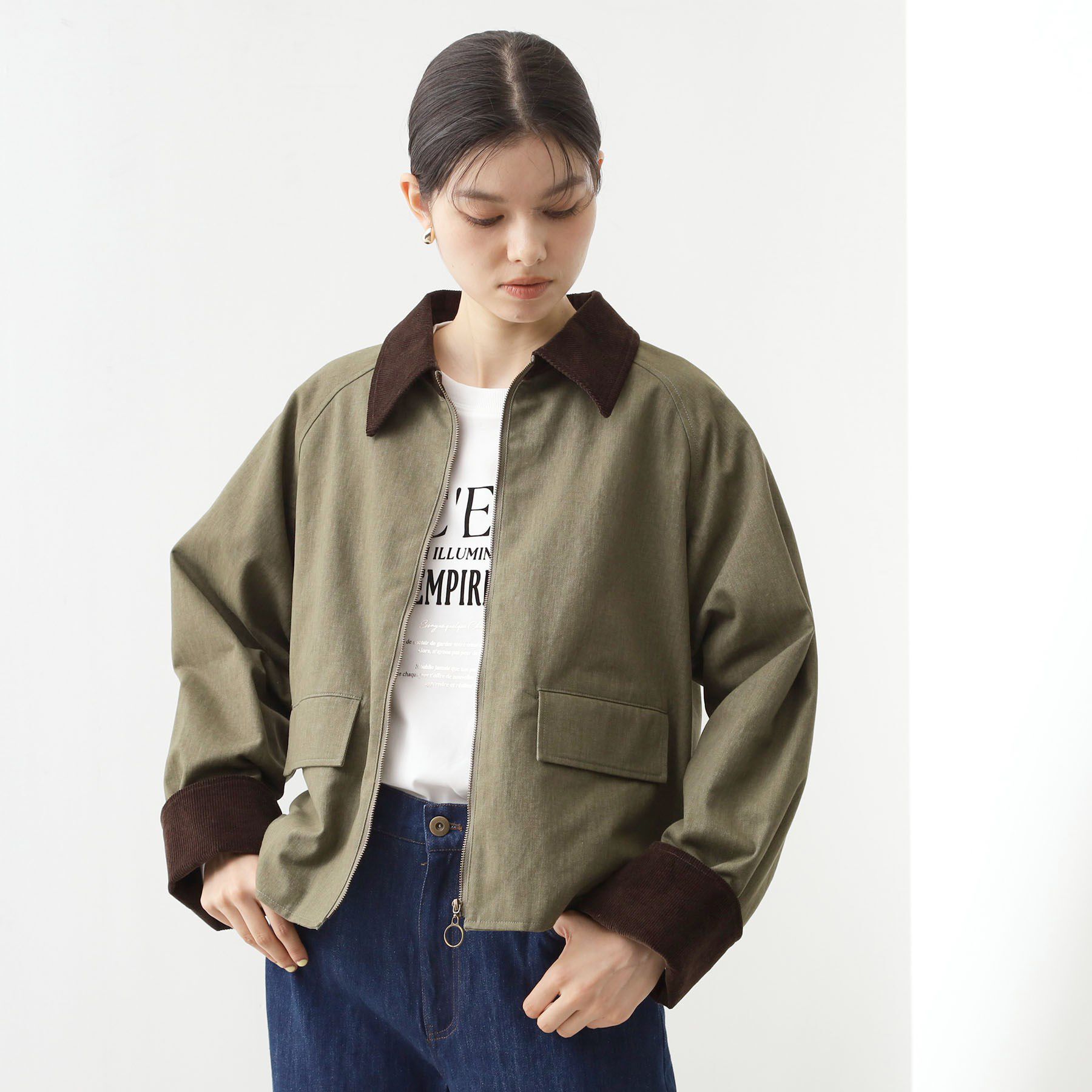 THE SHOP TK「カバーオールジャケット【洗える】」|ブルゾン・スタジャン|