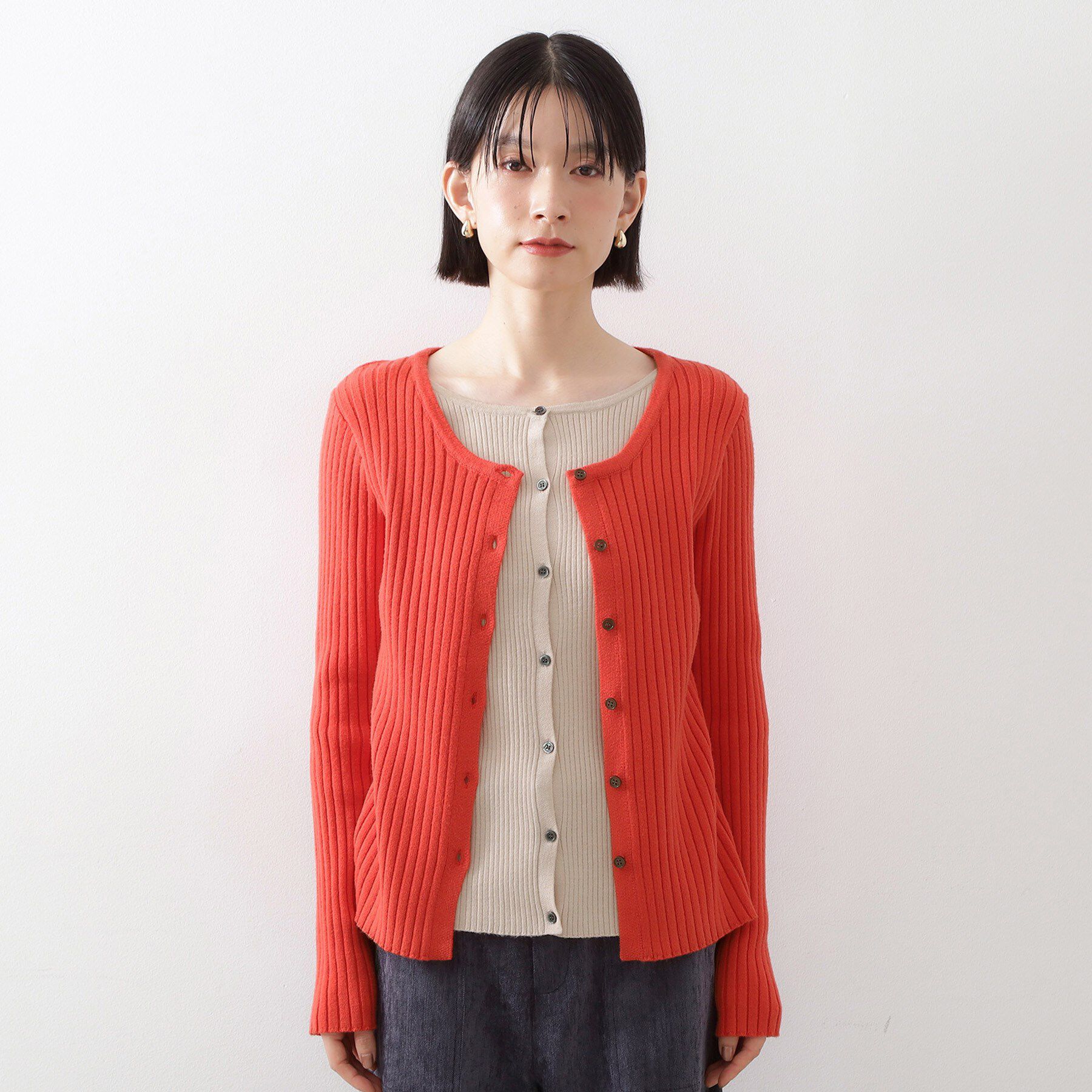 THE SHOP TK「【アンチピリング/静電気防止/洗える】ヘンリーレイヤードニット」|ニット・セーター|