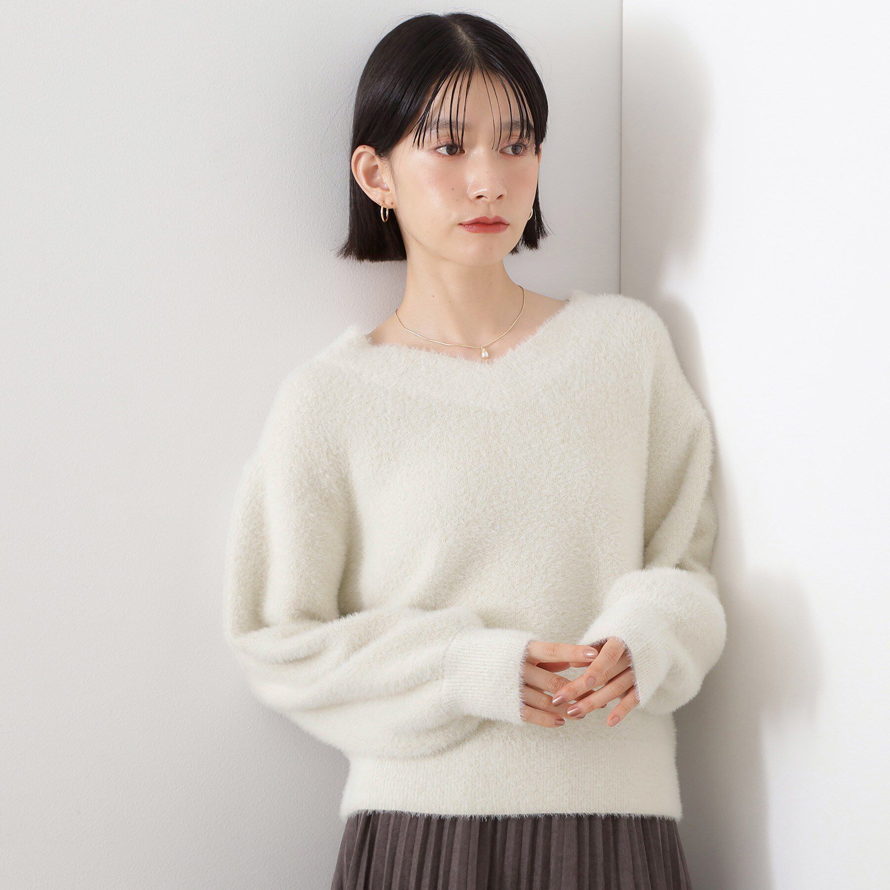 THE SHOP TK「【洗える】上品にきらめく フェザーラメニット」|ニット・セーター|