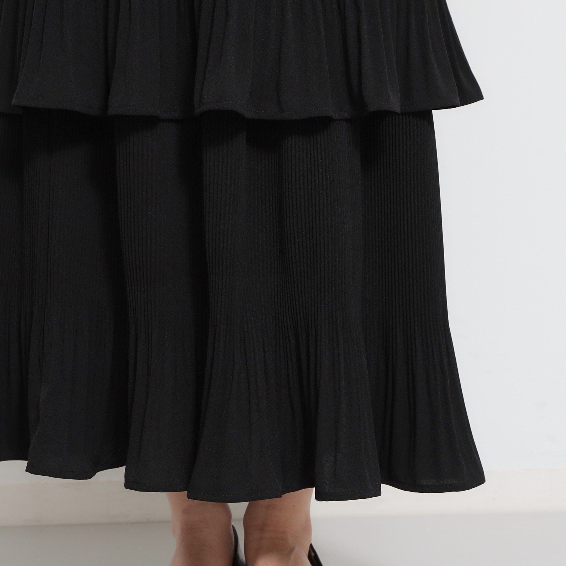 THE SHOP TK「【セレモニーにもカジュアルにも】2段ティアードプリーツスカート」|スカート|