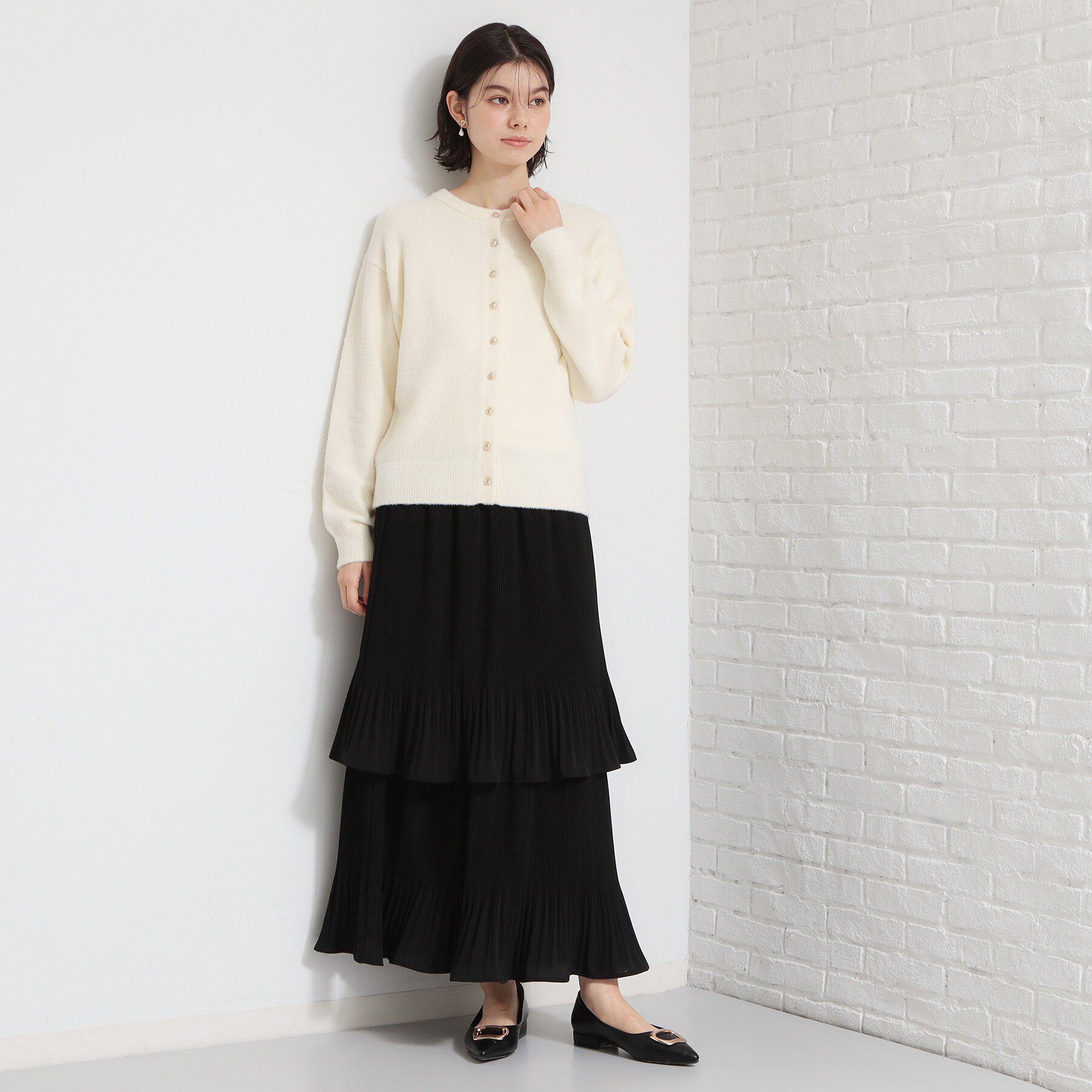 THE SHOP TK「【セレモニーにもカジュアルにも】2段ティアードプリーツスカート」|スカート|