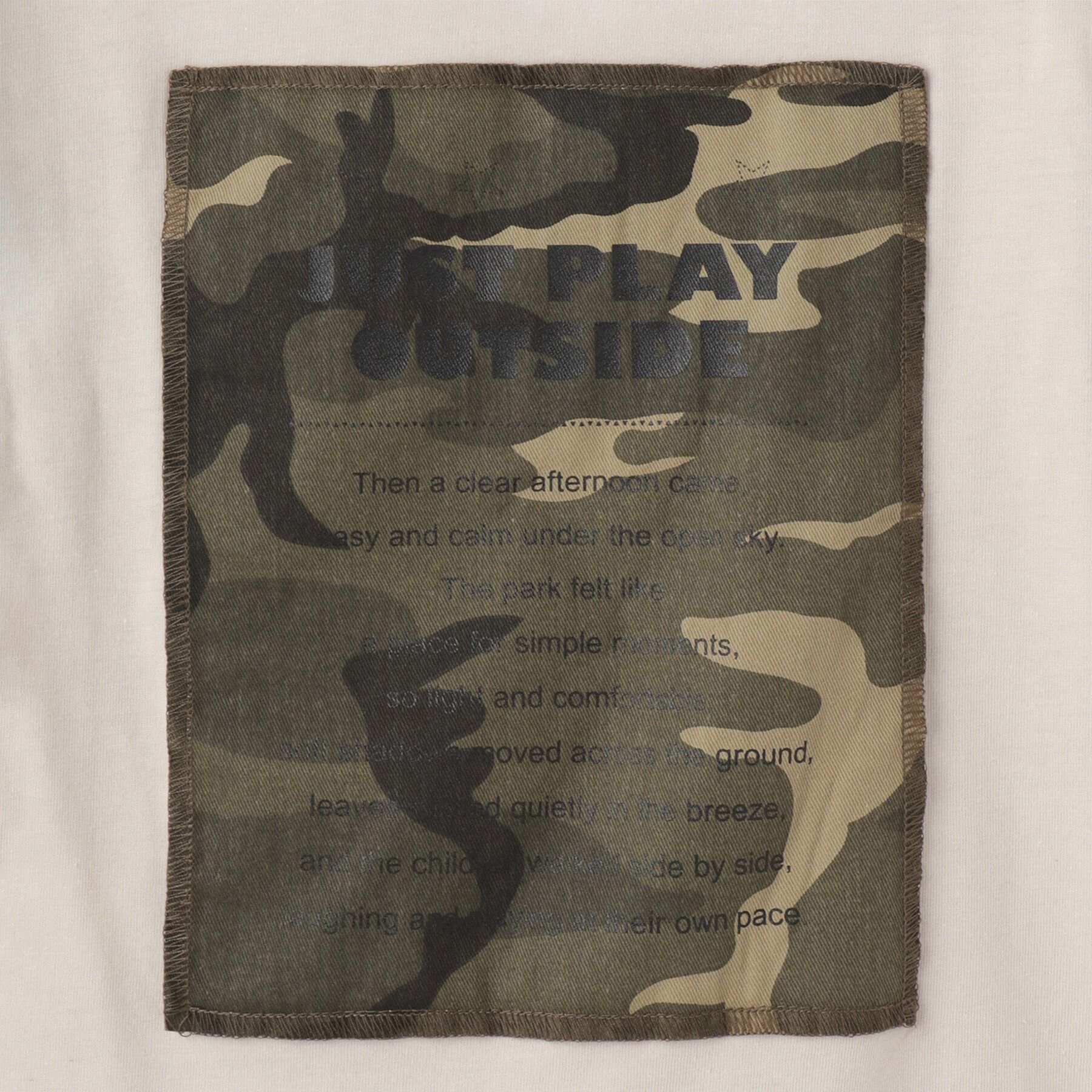 THE SHOP TK「【110-160】袖レイヤード長袖迷彩アップリケ」|Tシャツ・カットソー|