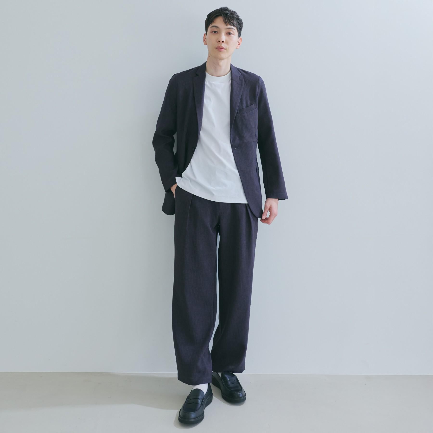 THE SHOP TK「【LINO FINE】リネンライク テーラードジャケット 吸水速乾/イージーケア/UVカット/洗濯機」|テーラードジャケット|