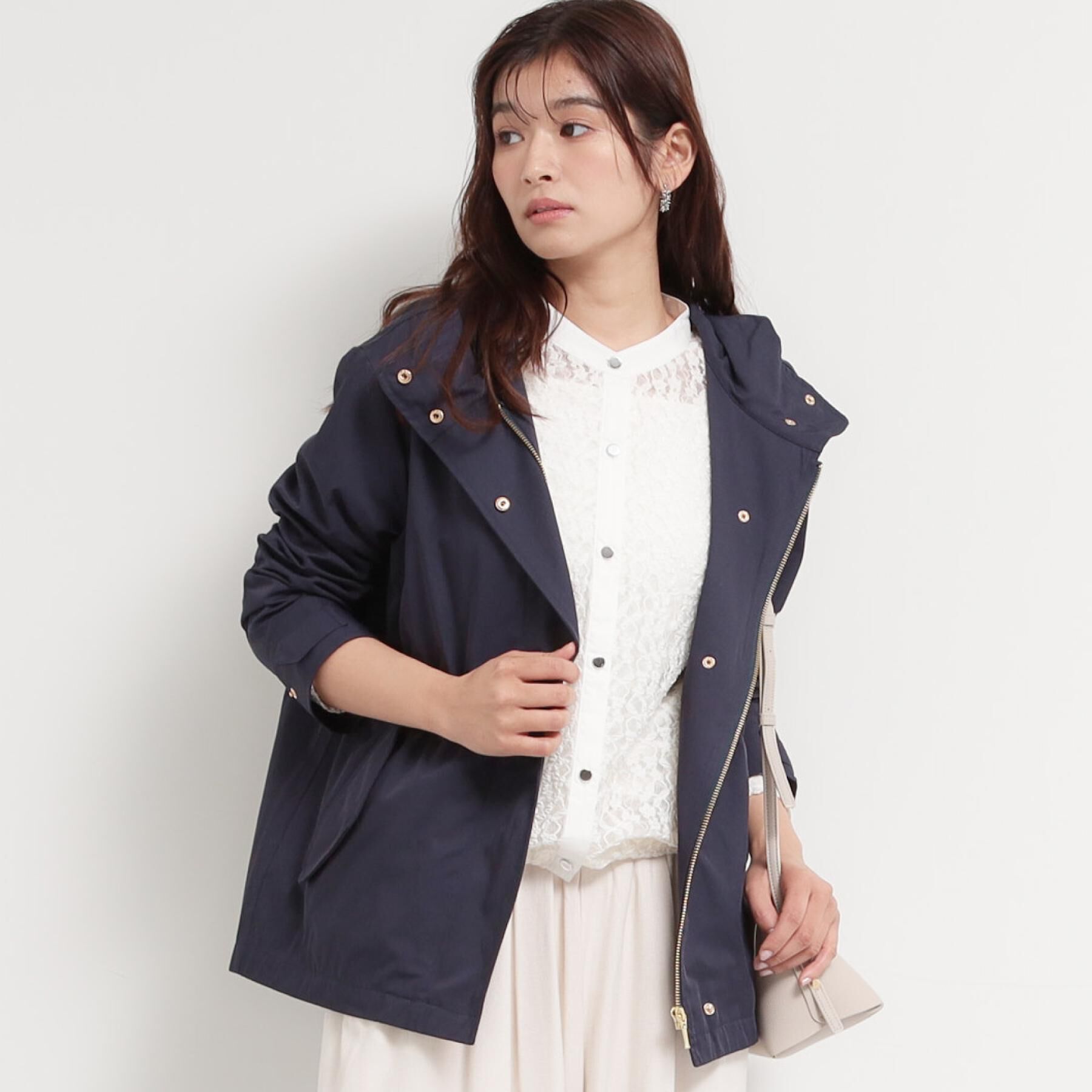 THE SHOP TK「【ウエスト調節可能ですっきり見え】フーデットブルゾン/洗える」|ブルゾン・スタジャン|