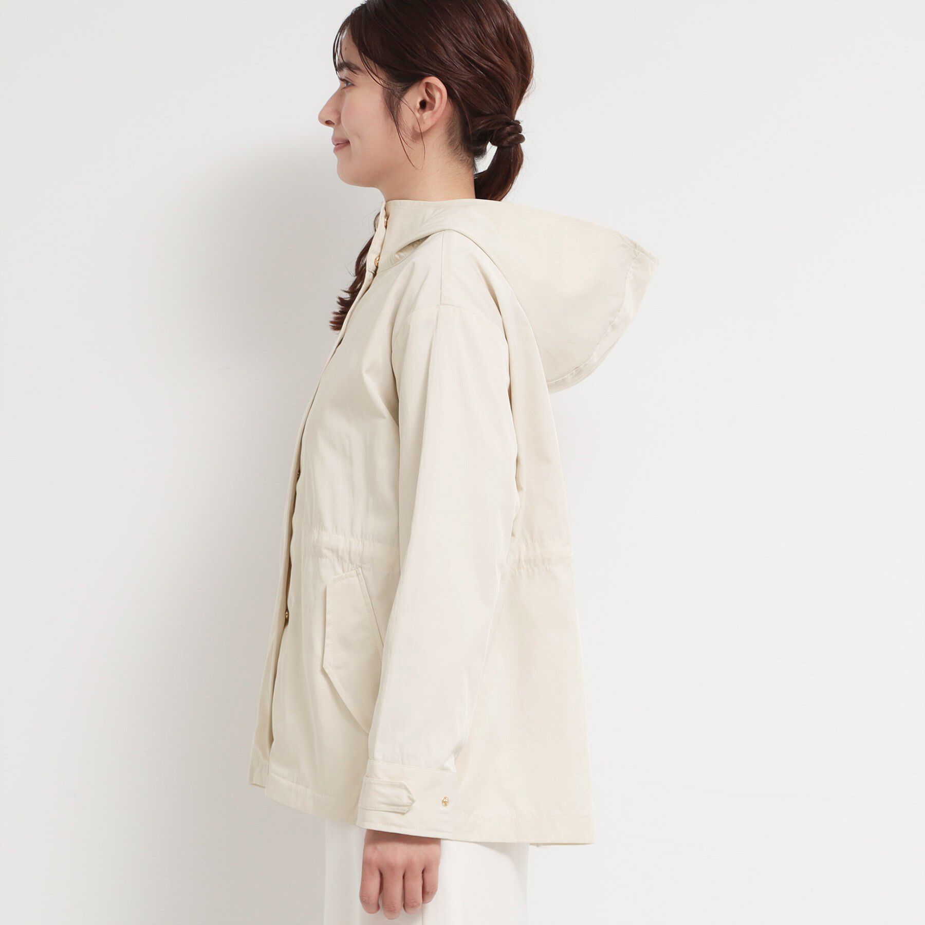 THE SHOP TK「【ウエスト調節可能ですっきり見え】フーデットブルゾン/洗える」|ブルゾン・スタジャン|