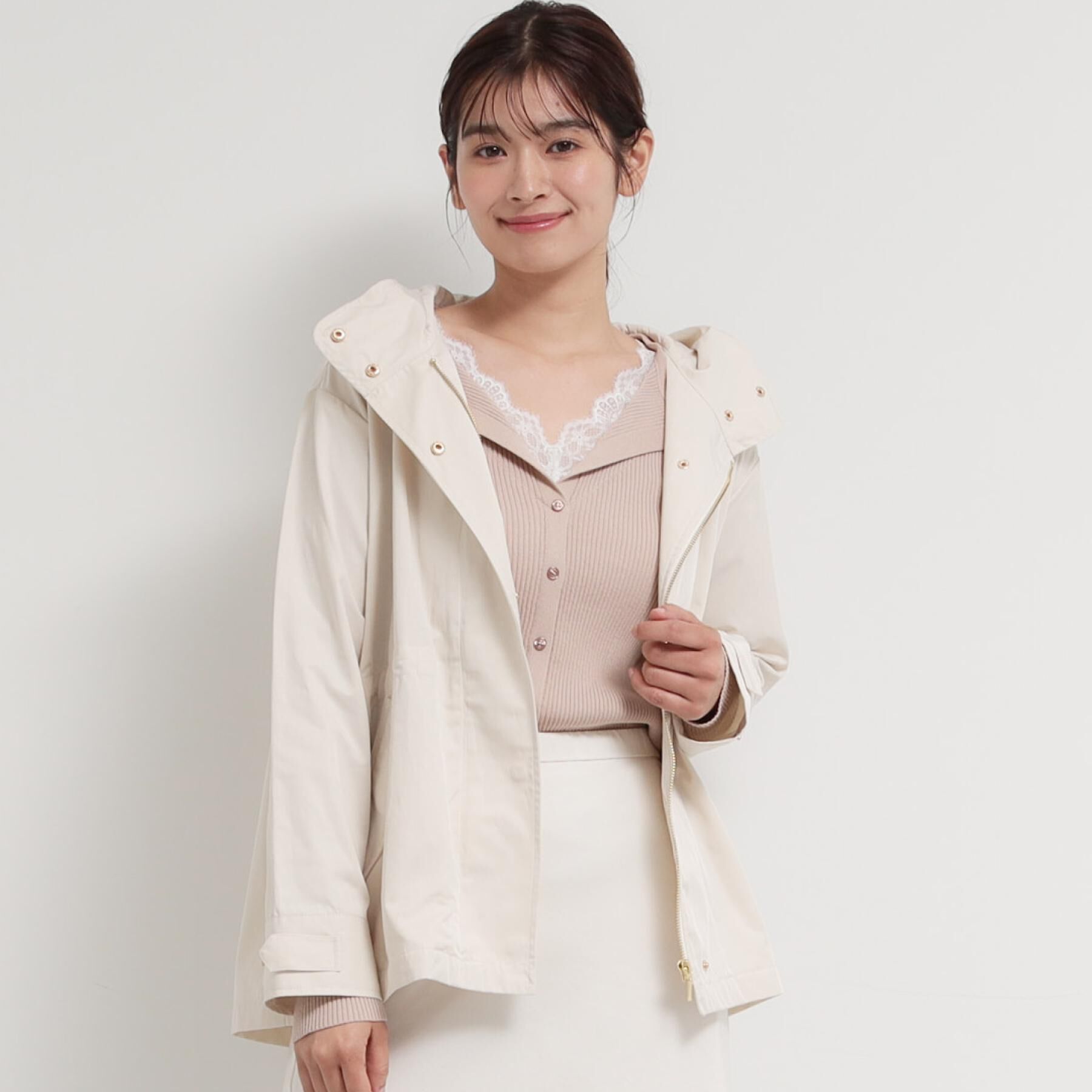 THE SHOP TK「【ウエスト調節可能ですっきり見え】フーデットブルゾン/洗える」|ブルゾン・スタジャン|