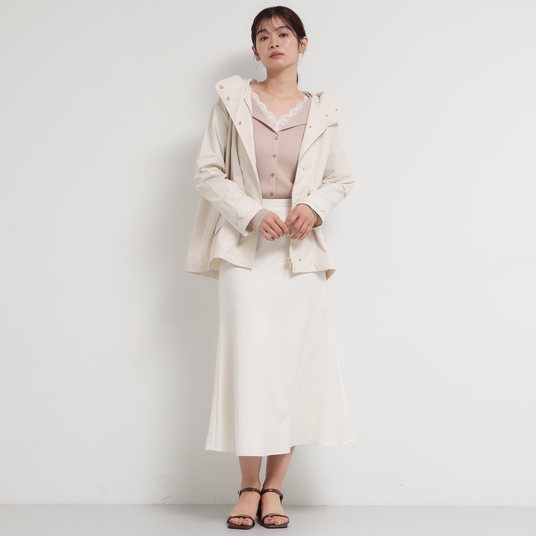 THE SHOP TK「【ウエスト調節可能ですっきり見え】フーデットブルゾン/洗える」|ブルゾン・スタジャン|