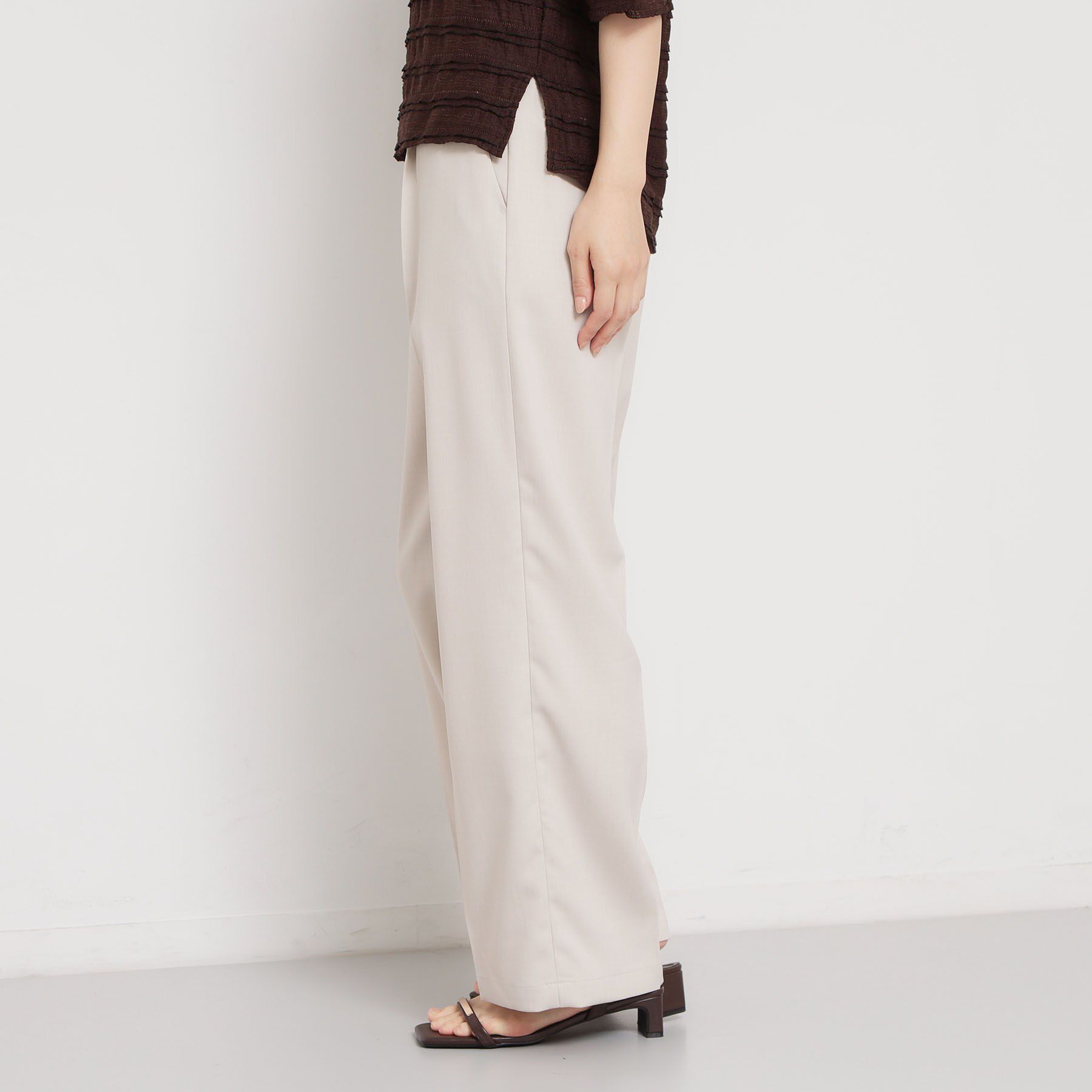 THE SHOP TK「【洗える】 麻調ワイドパンツ」|その他|