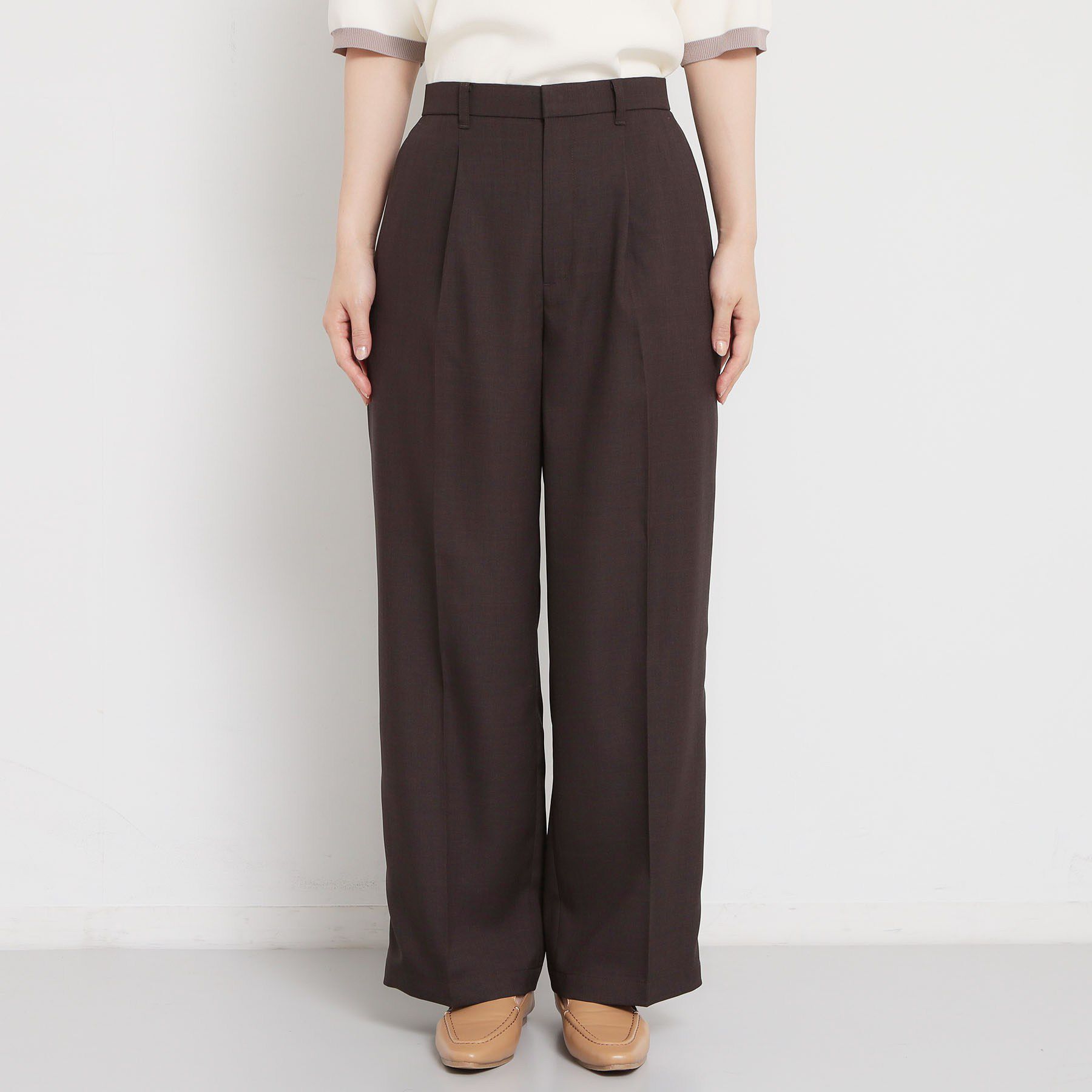 THE SHOP TK「【洗える】 麻調ワイドパンツ」|その他|