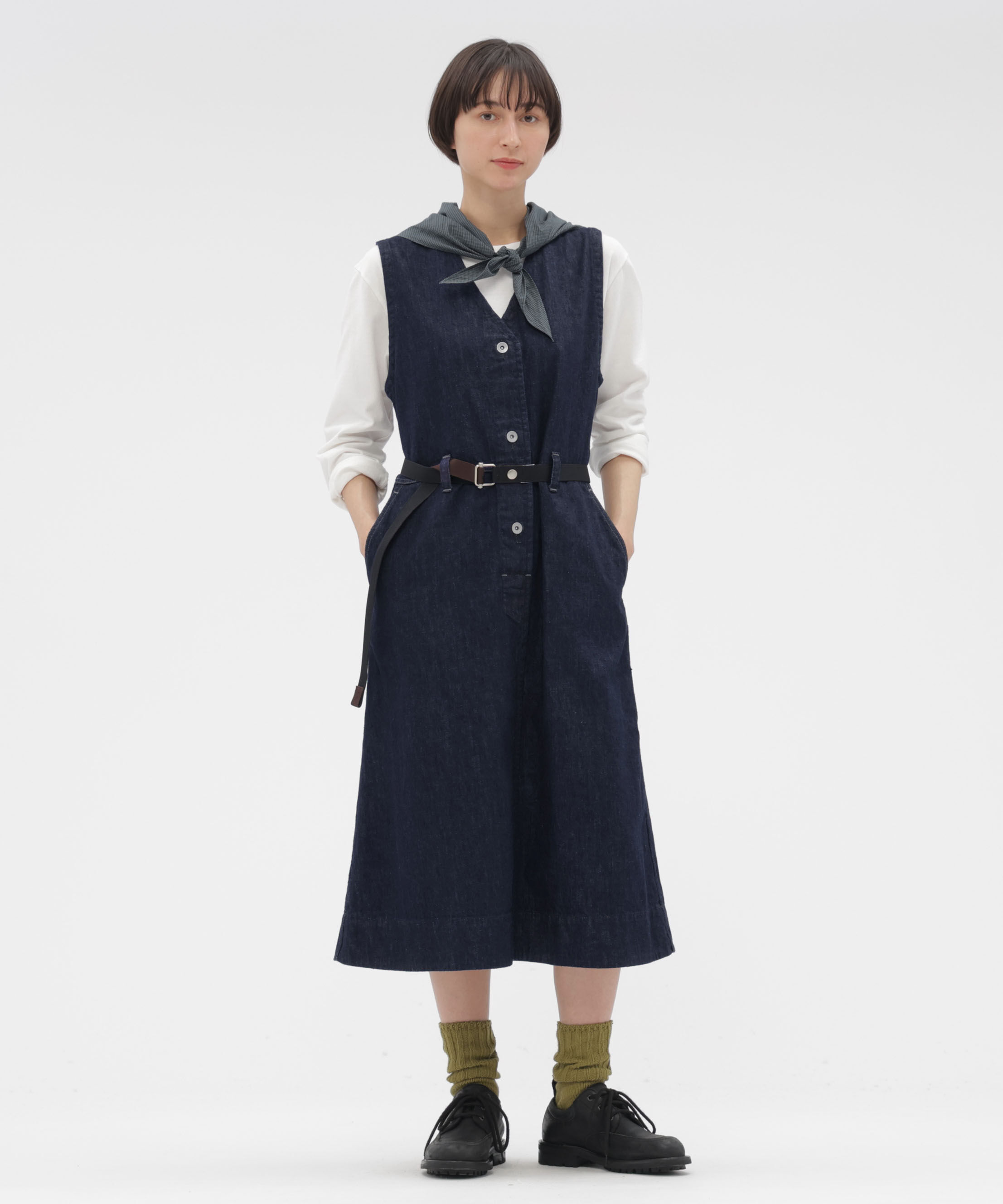 MHL.「CANTON LIGHT DENIM DRESS」|ワンピース|