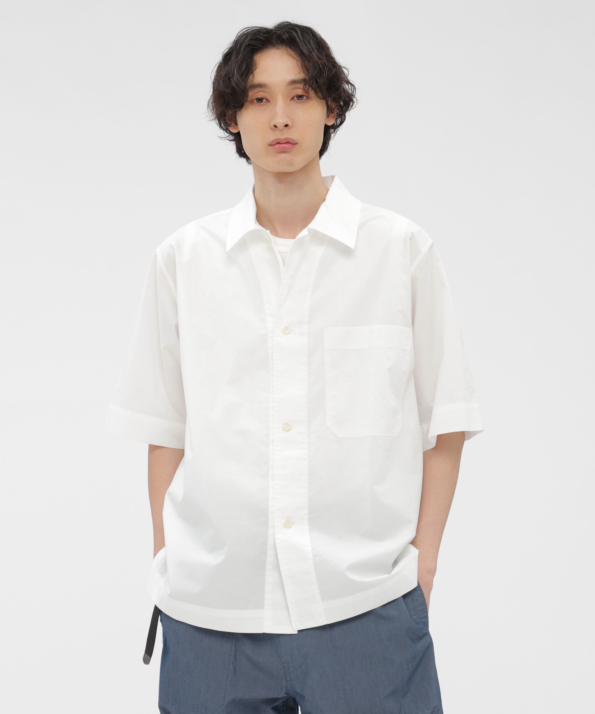MHL.「COTTON RAMIE POPLIN SHIRT」|シャツ・ブラウス|WHITE