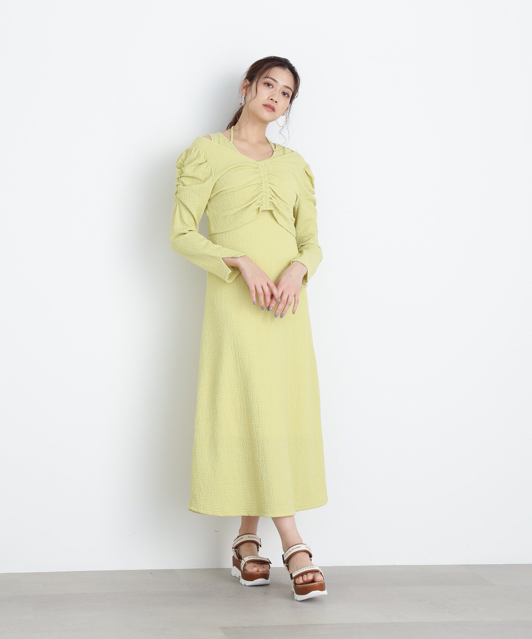  「ｸｼｭｸｼｭｽﾄﾚｯﾁｶｰﾃﾞ&ﾜﾝﾋﾟｰｽｾｯﾄ WEB限定ｶﾗｰ:ｵﾚ 」|ワンピース|