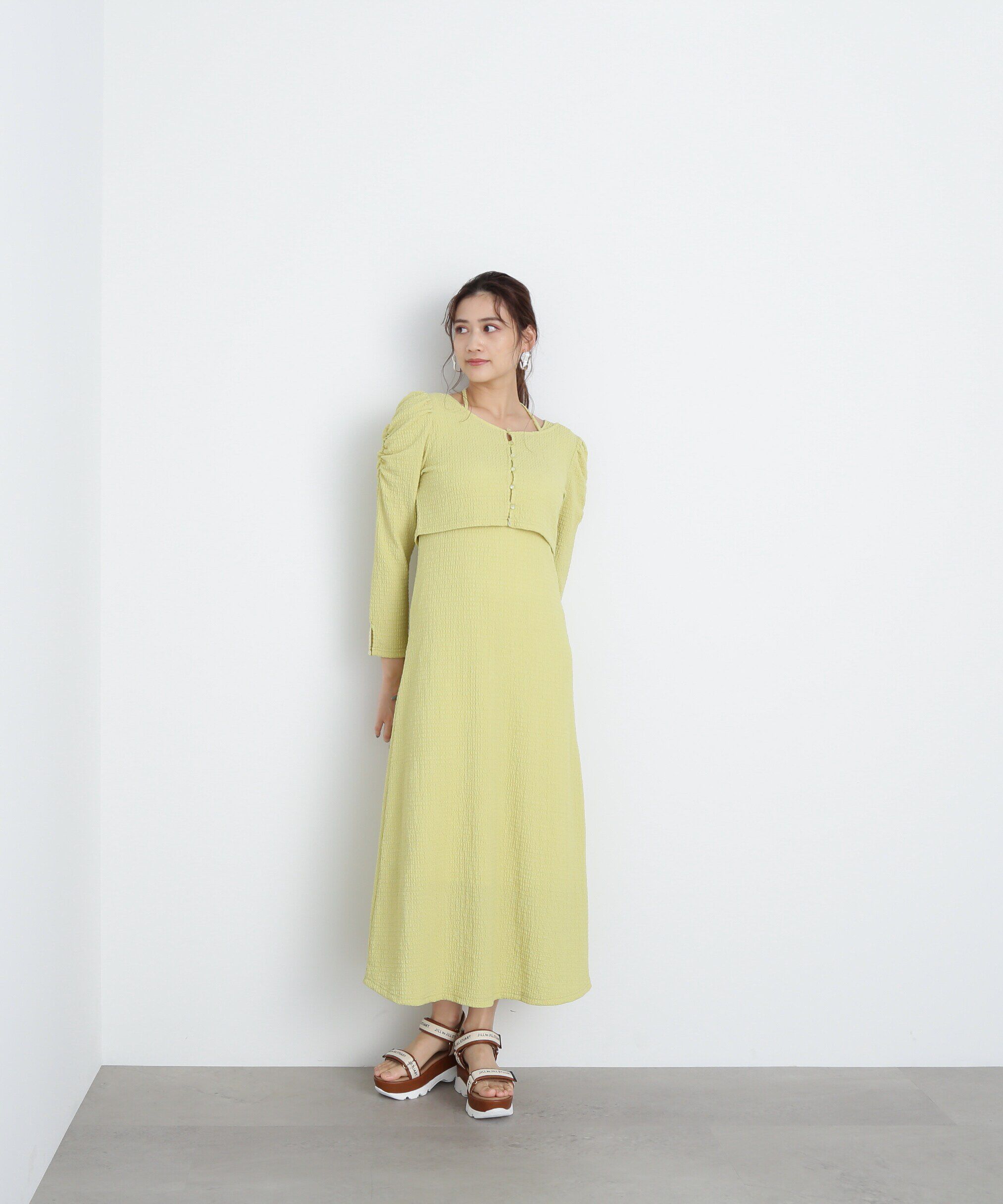  「ｸｼｭｸｼｭｽﾄﾚｯﾁｶｰﾃﾞ&ﾜﾝﾋﾟｰｽｾｯﾄ WEB限定ｶﾗｰ:ｵﾚ 」|ワンピース|