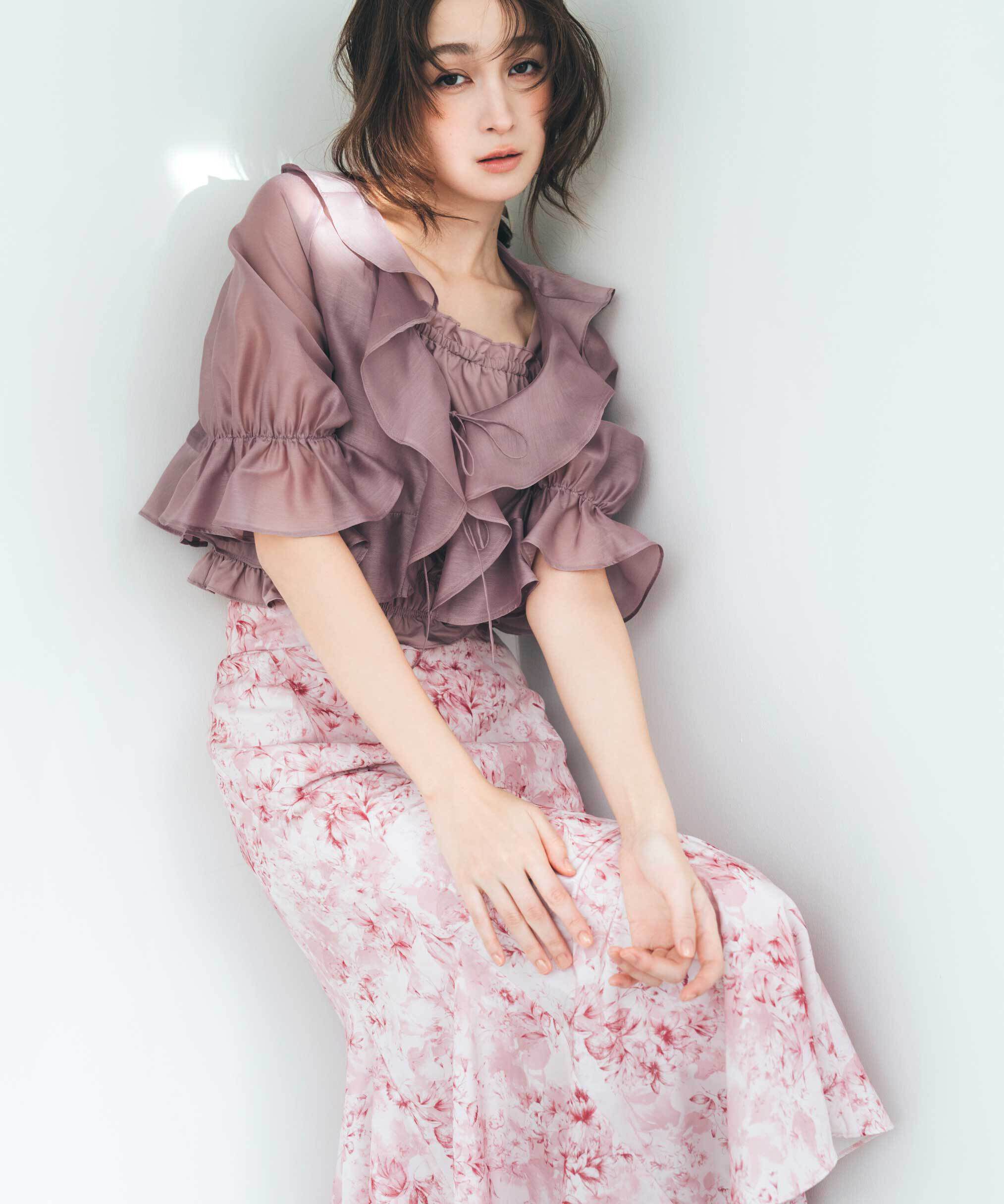  「フラワープリントフレアスカート」|スカート|