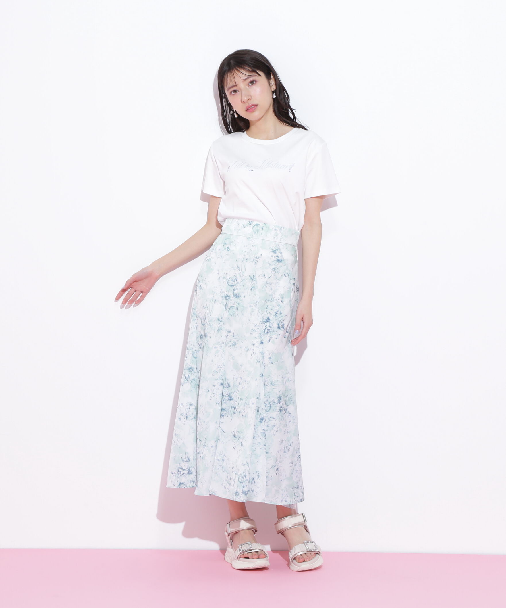  「フラワープリントフレアスカート」|スカート|