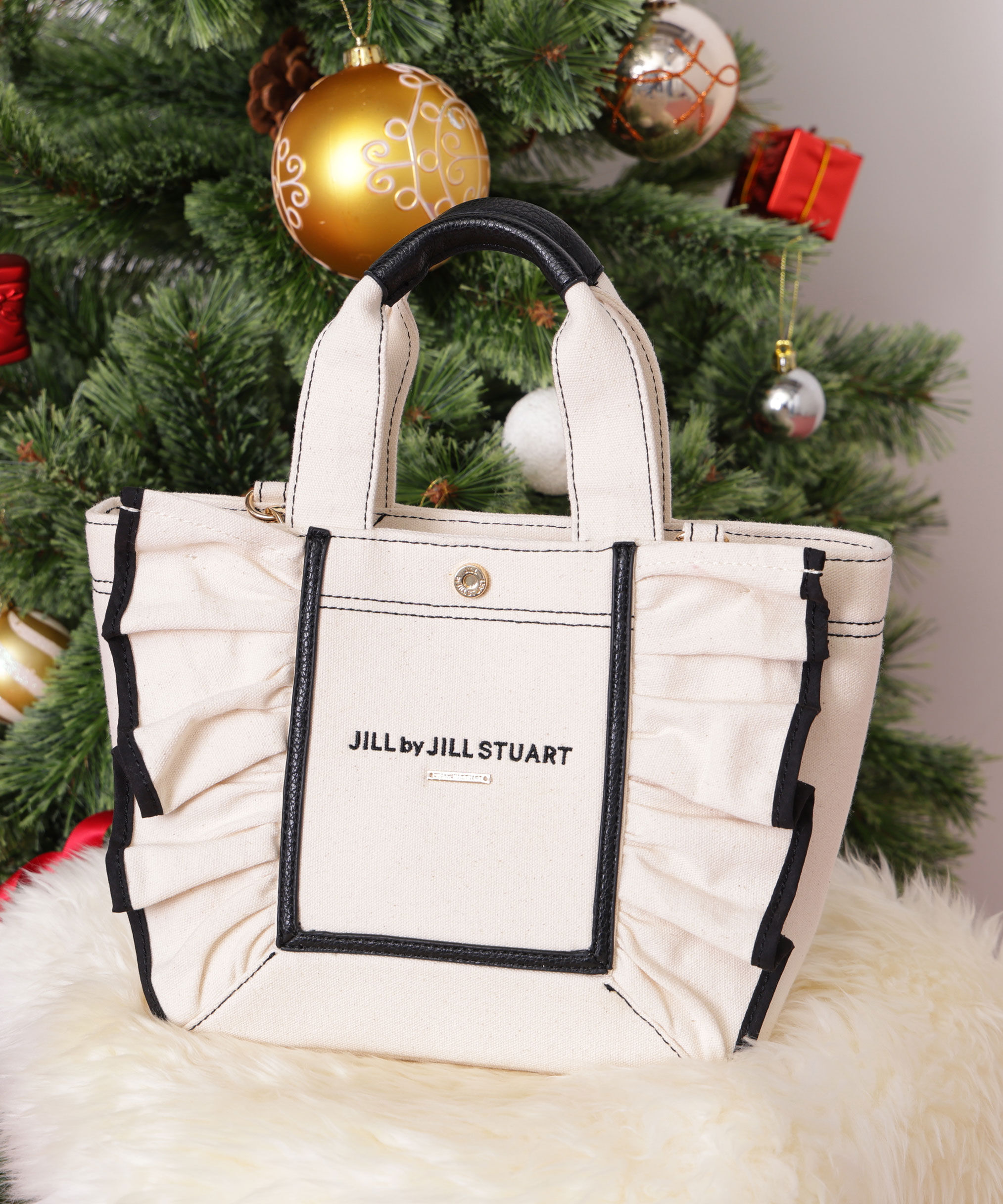  「フレームフリルトート」|その他|ホワイト