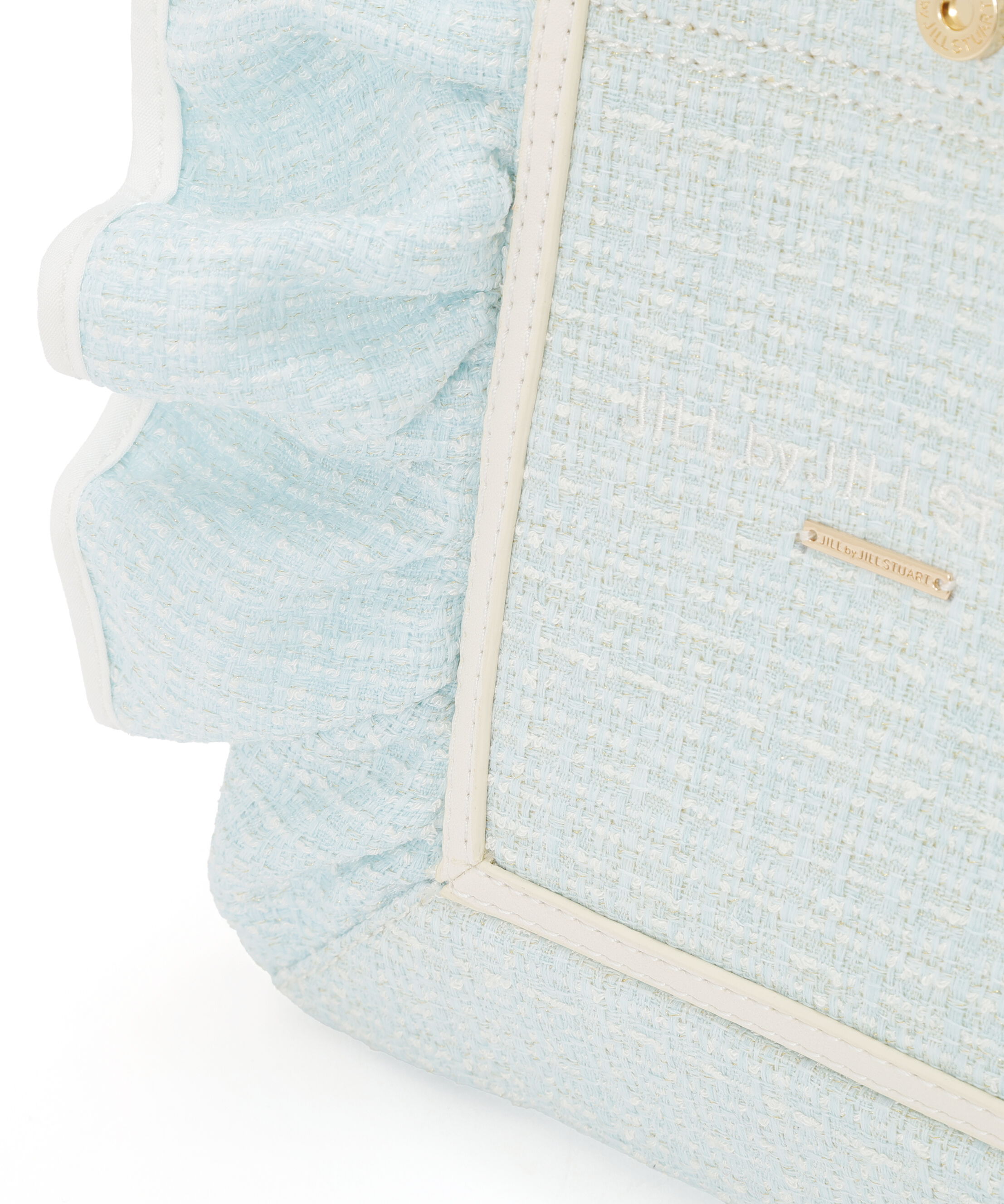  「パステルツイードフレームフリルトートバッグ」|その他|