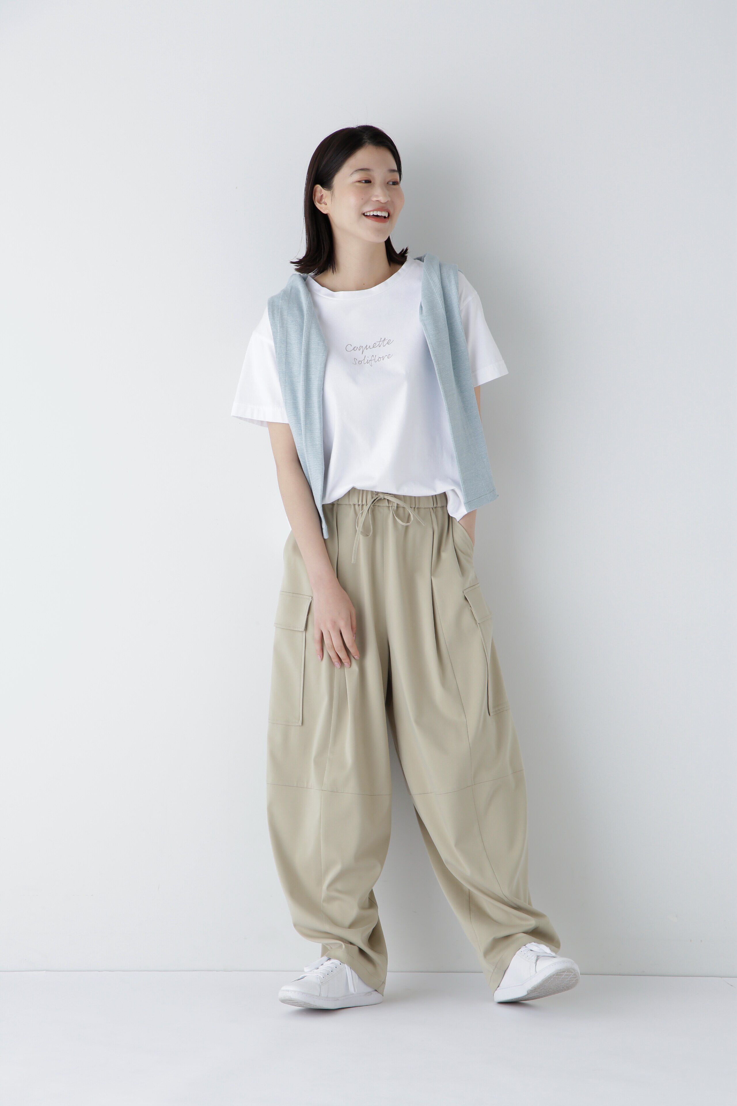  「◆キュプラポリエステル フィブリルサテンストレッチパンツ」|その他|