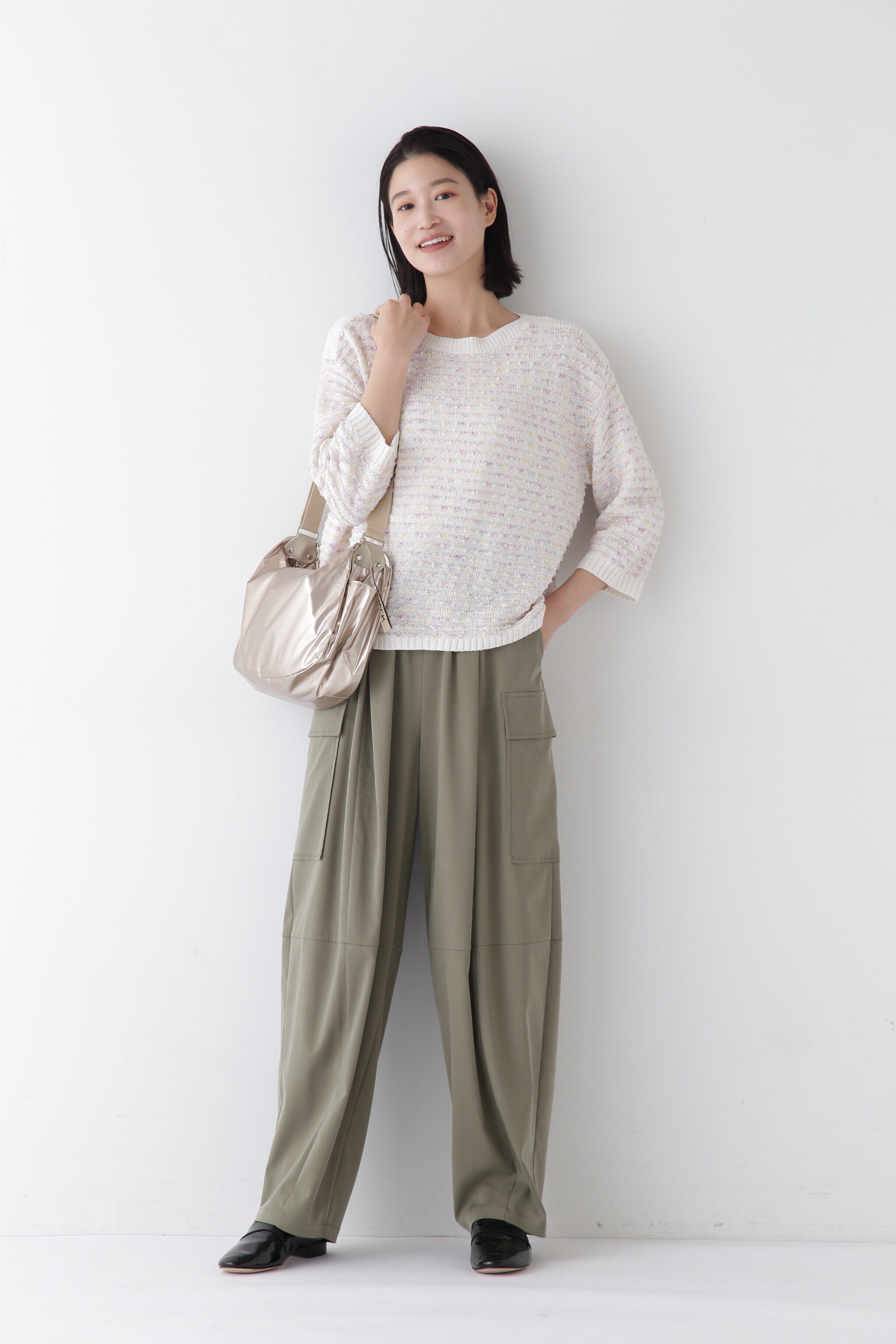  「◆キュプラポリエステル フィブリルサテンストレッチパンツ」|その他|