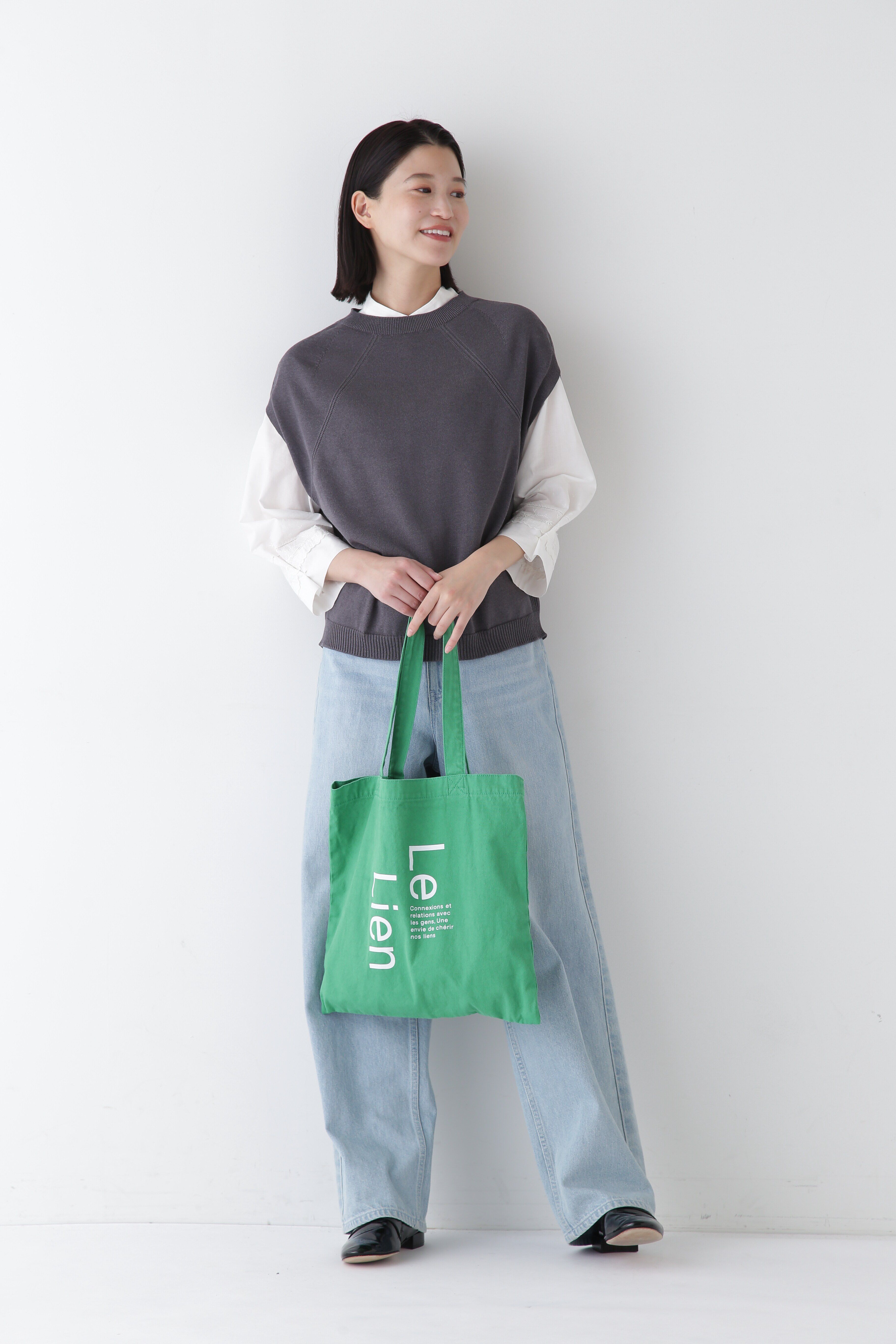  「◆【ウォッシャブル】ハイゲージクルーネックニットベスト」|ニット・セーター|