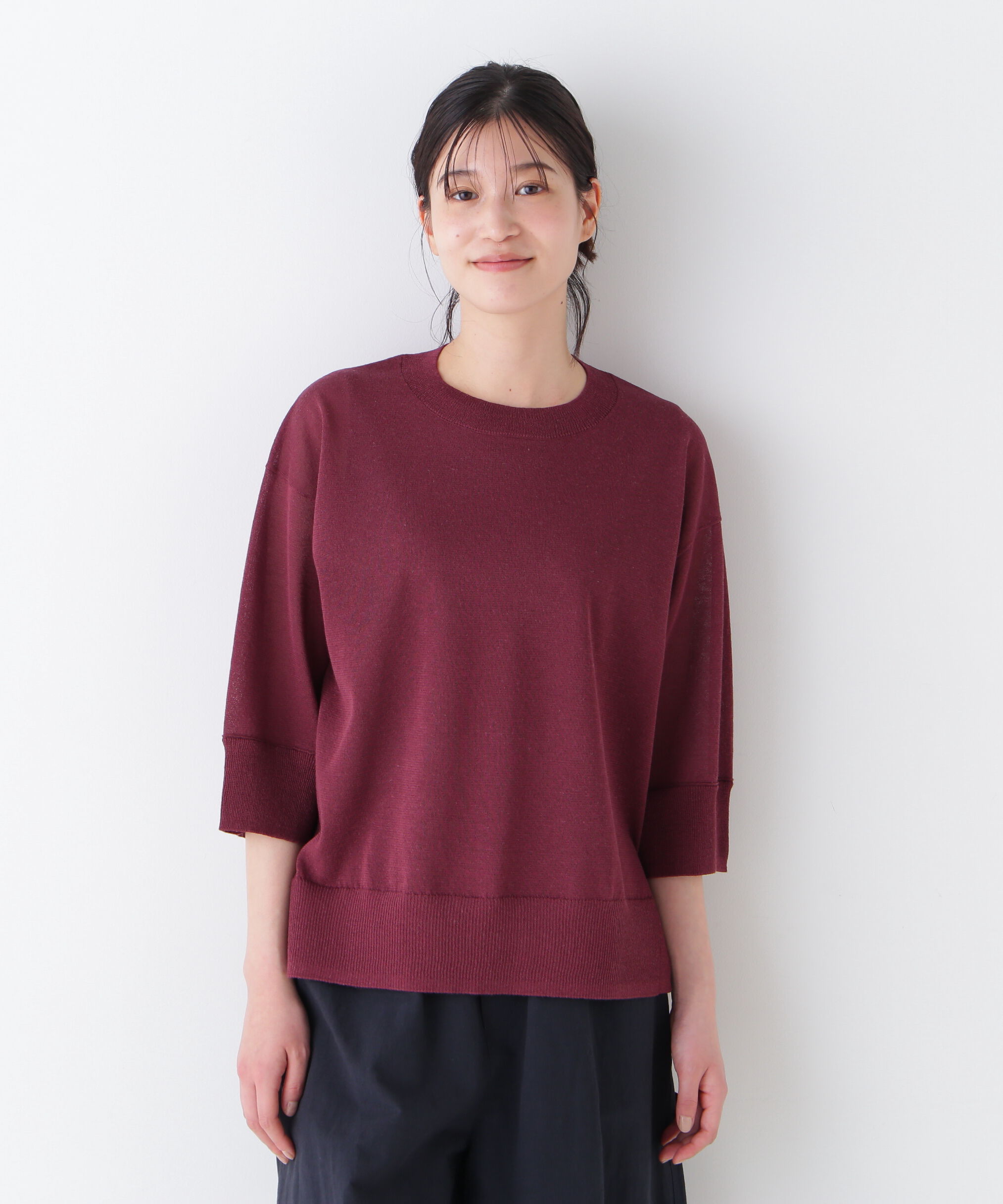  「◆シアーハイゲージクルーネックプルオーバー」|ニット・セーター|