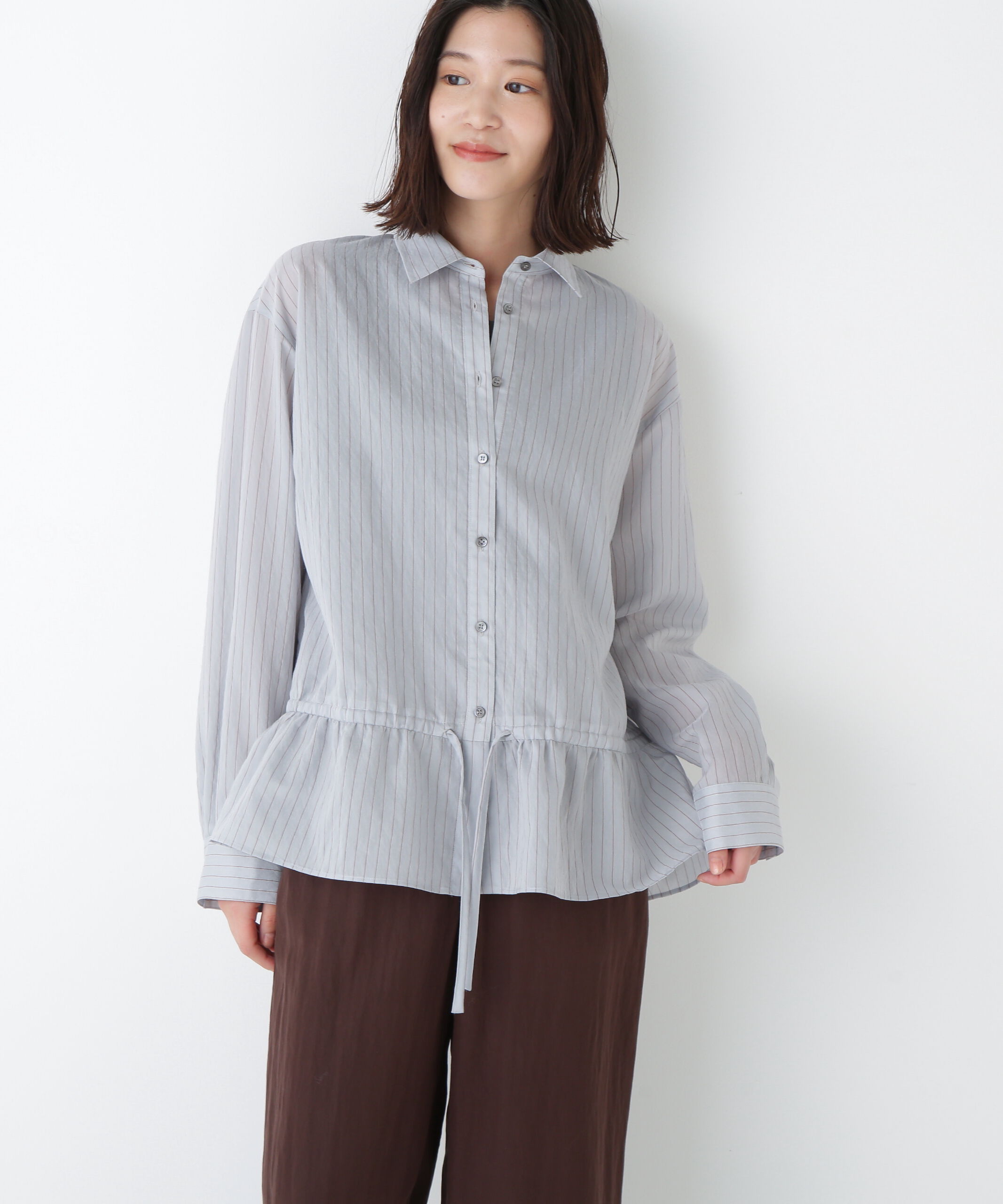  「◆シアストライプブラウス」|シャツ・ブラウス|