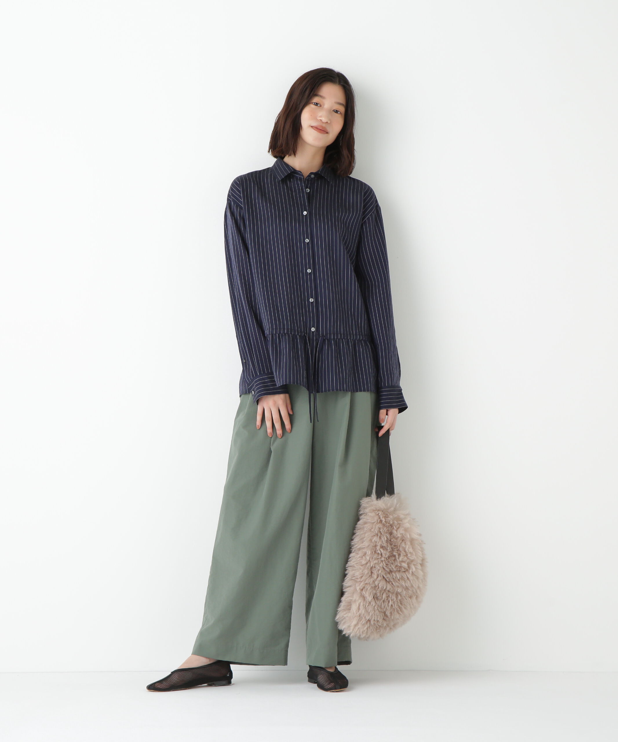  「◆綿ナイロンタッサータックワイドパンツ」|その他|