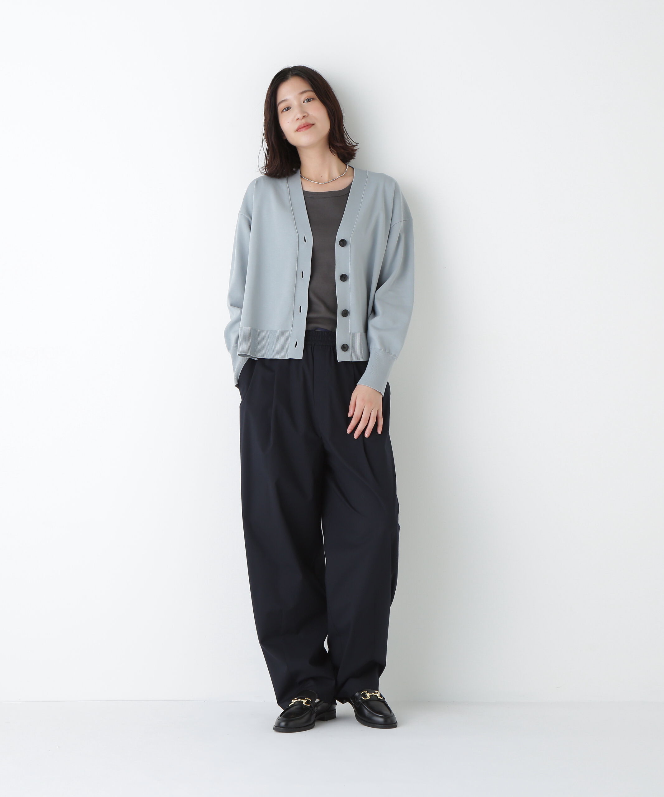  「◆オーガニックコットン混プレーティングカーディガン」|ニット・セーター|