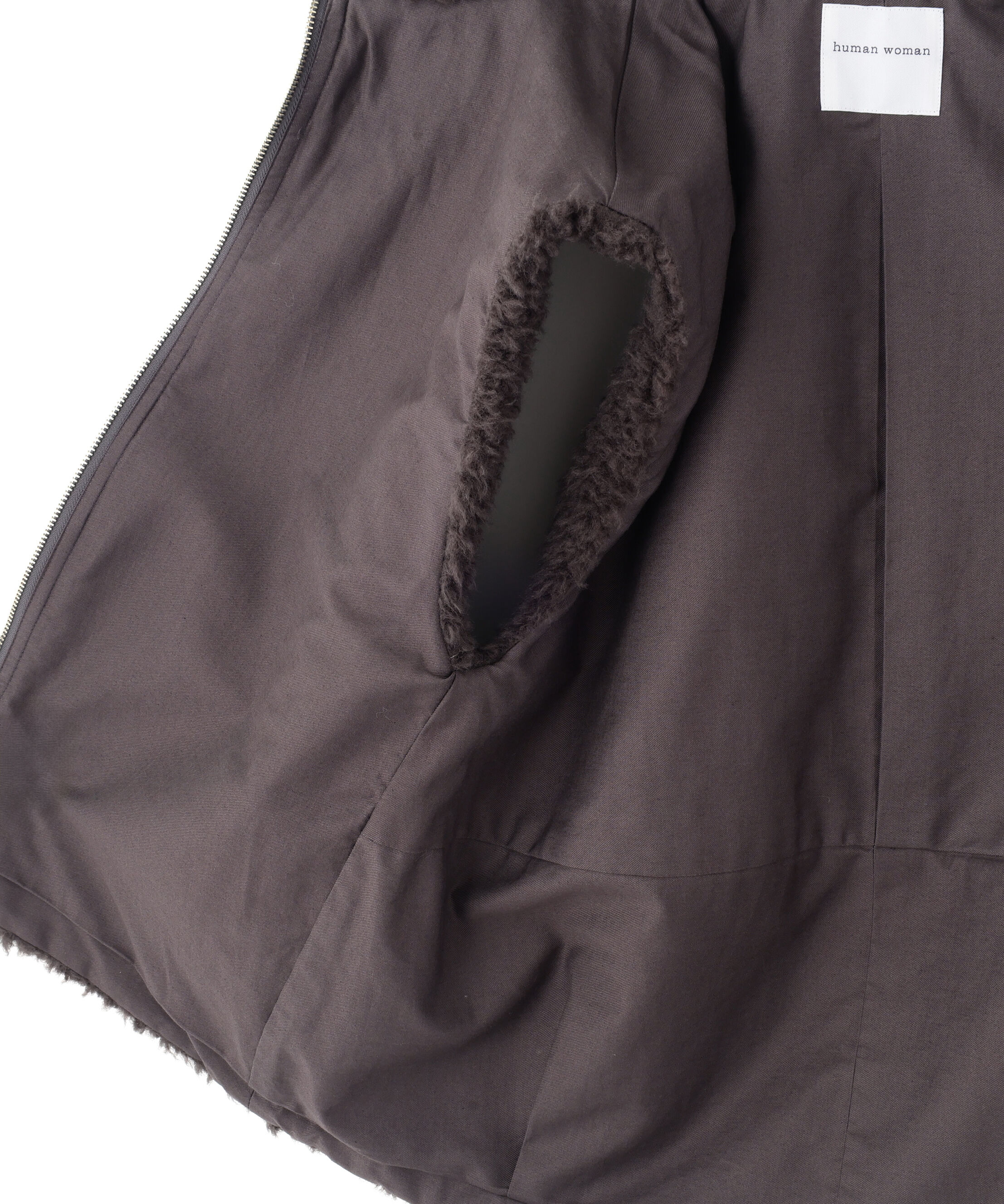  「◆フェイクボアコクーンジレ」|ブルゾン・スタジャン|