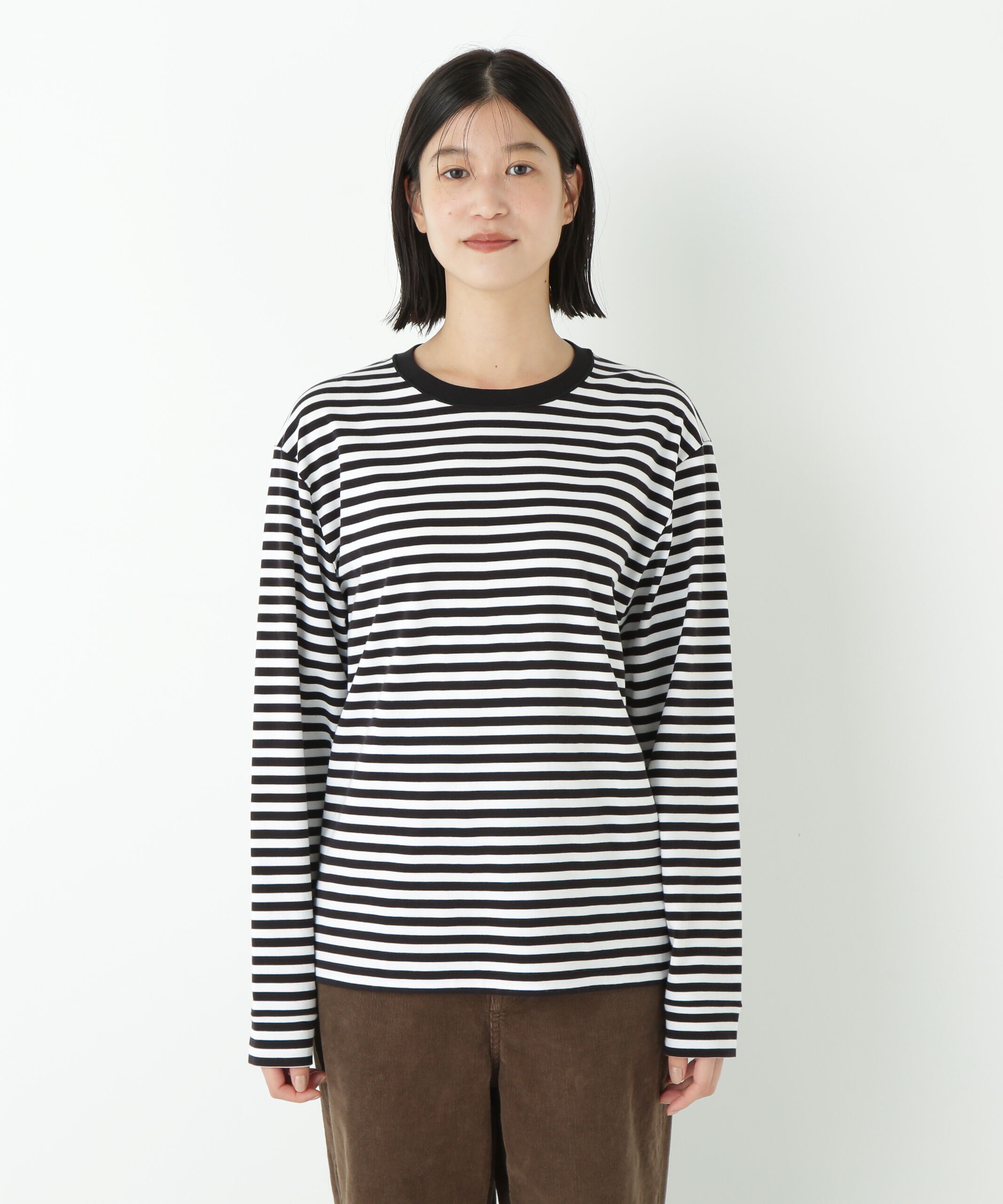  「◆ゼロロックコットンスムースボーダーカットソー」|Tシャツ・カットソー|