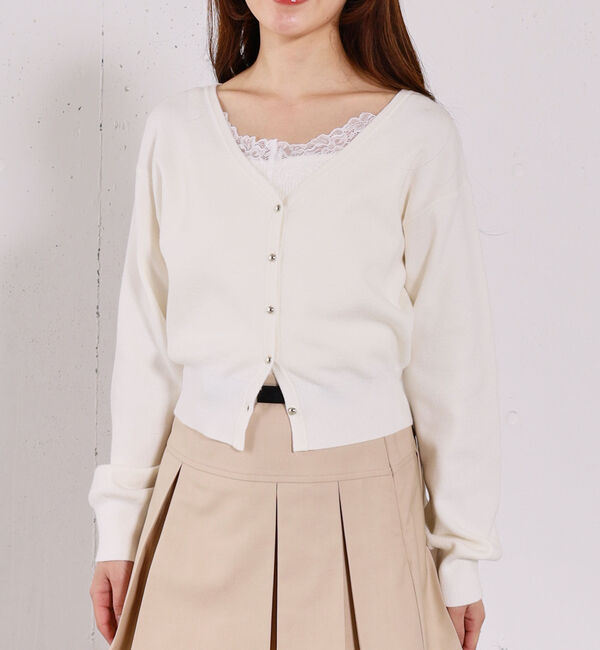 archives「レーストリムニットアンサンブル」|カーディガン|