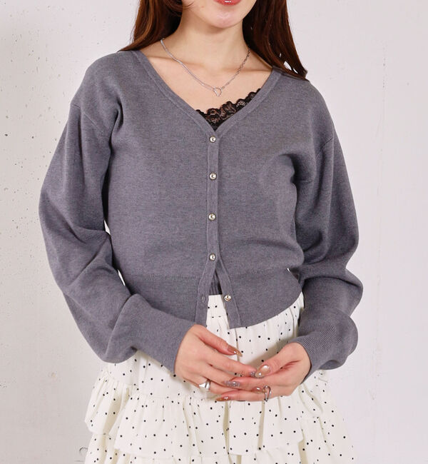 archives「レーストリムニットアンサンブル」|カーディガン|